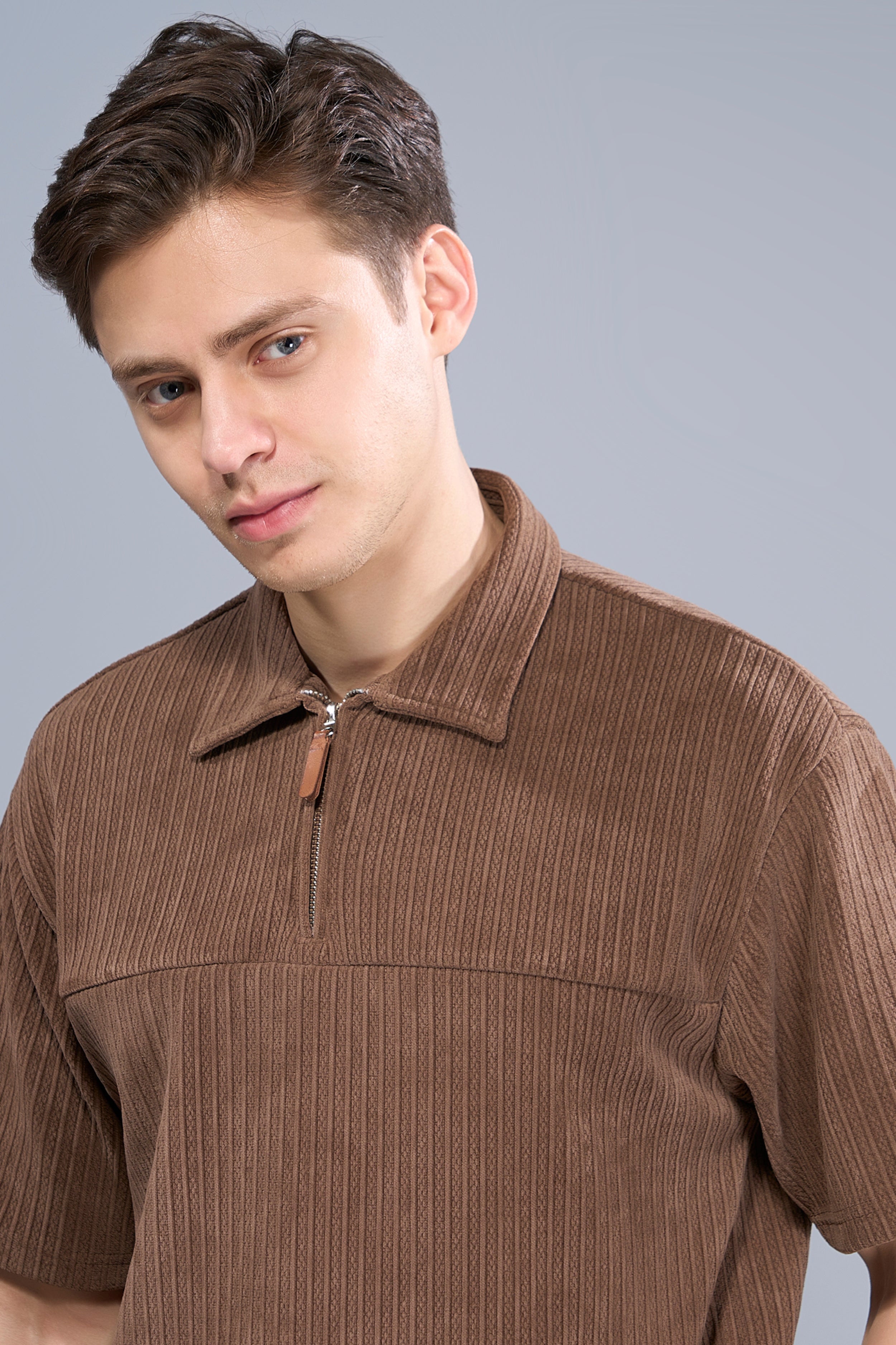 Cappuccino - Old Money Zip Polo