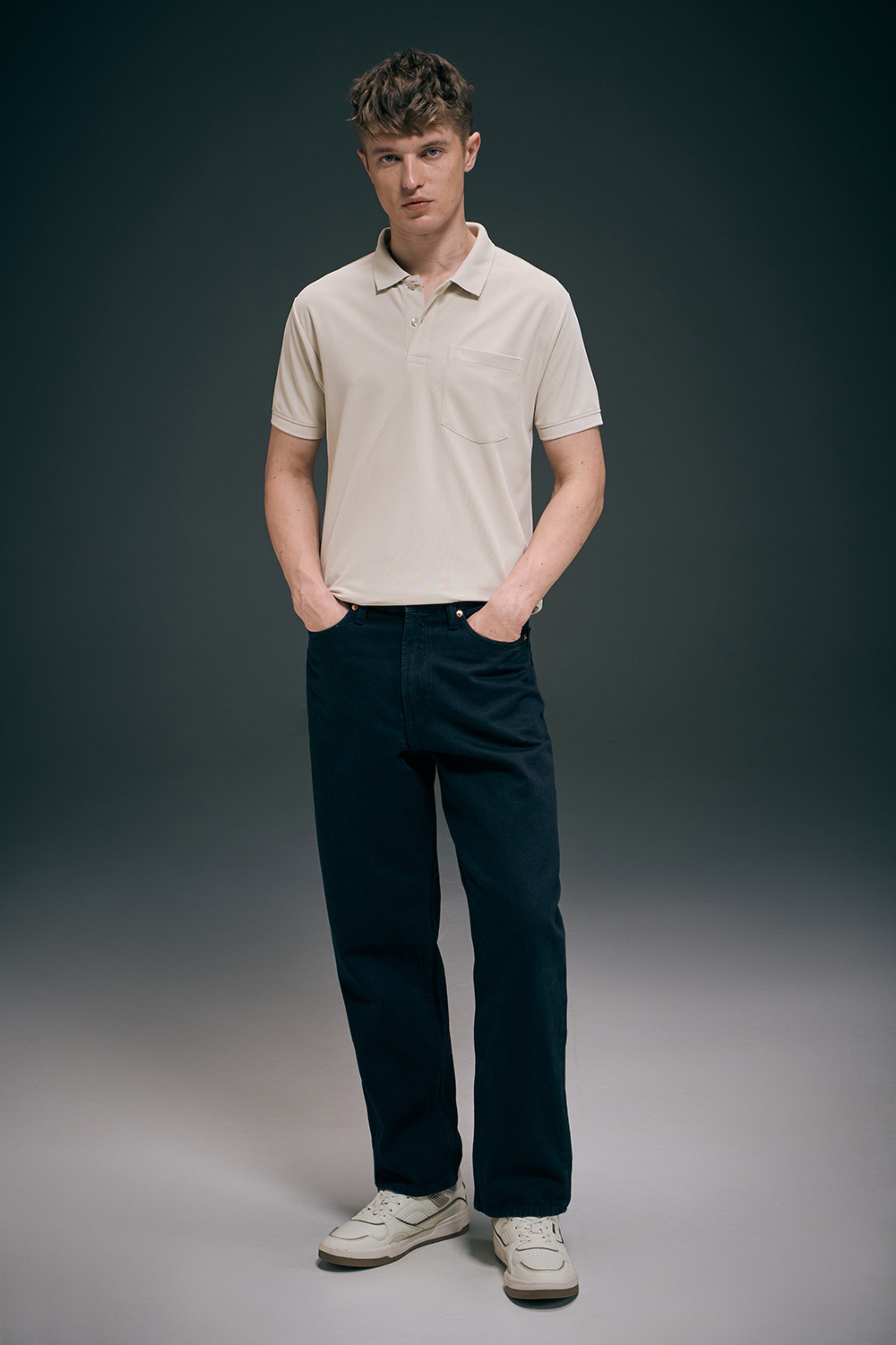 Soft Beige Smart Tech Pocket + Polo