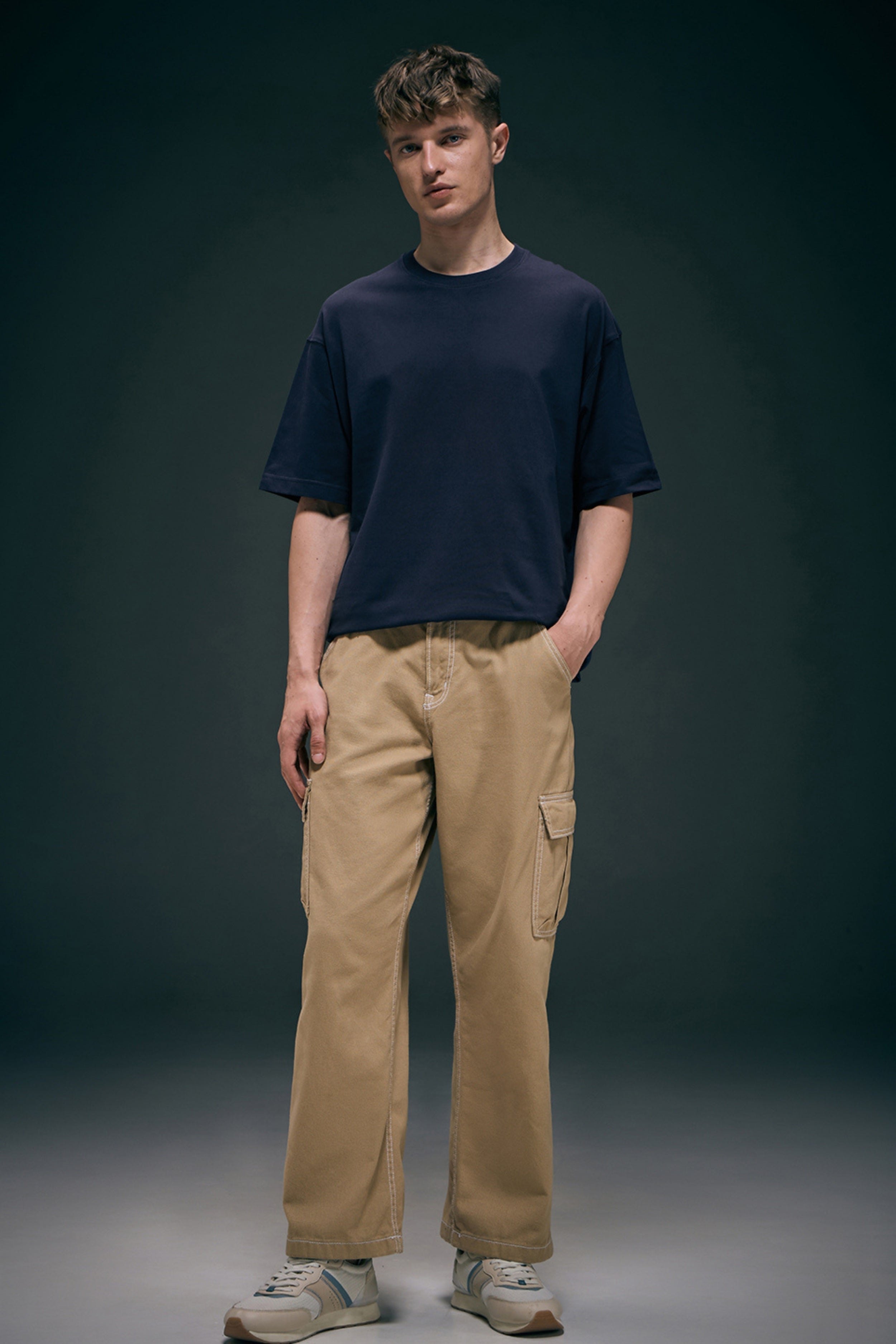 Trip Teal - Oversized drop Shoulder
