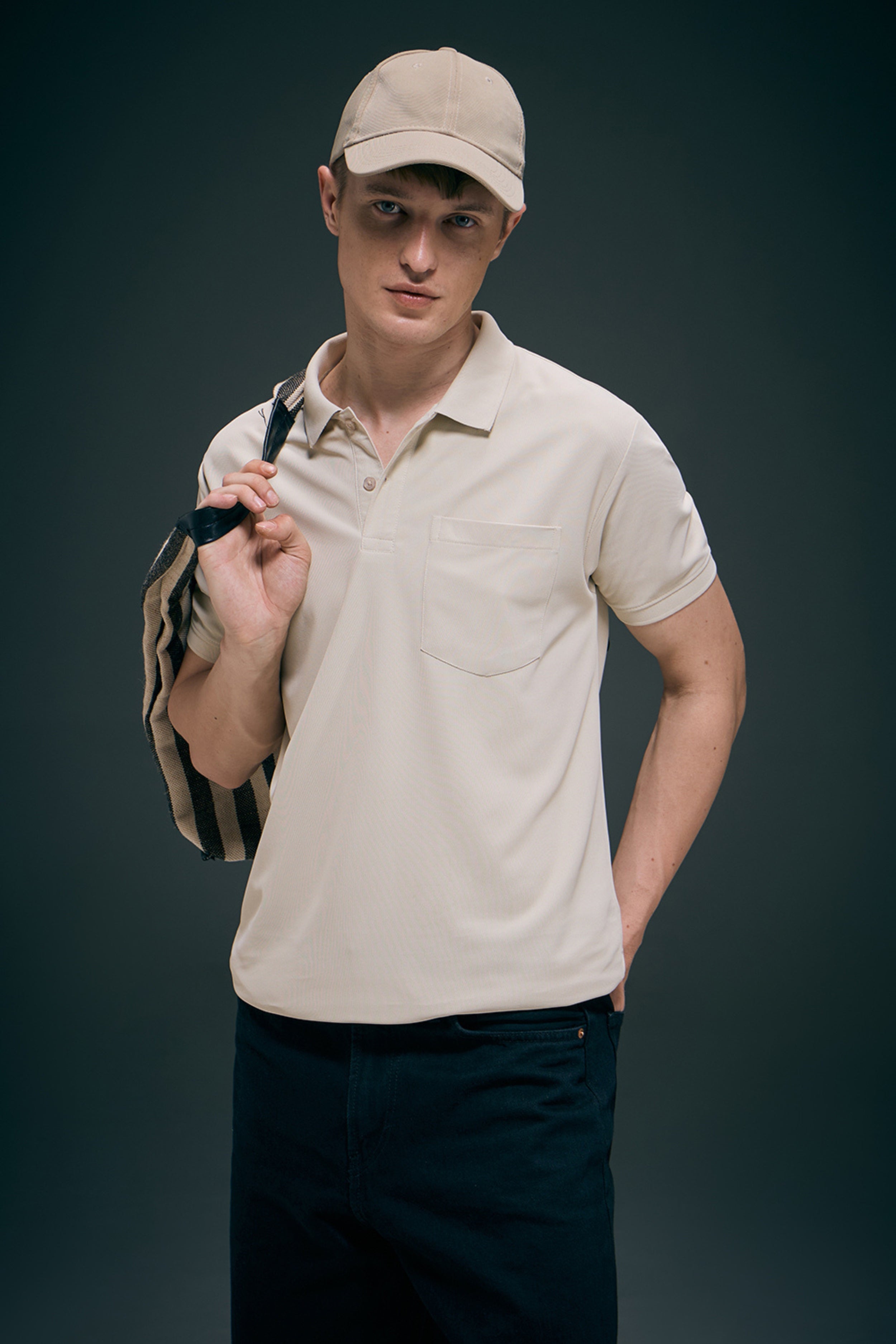 Soft Beige Smart Tech Pocket + Polo