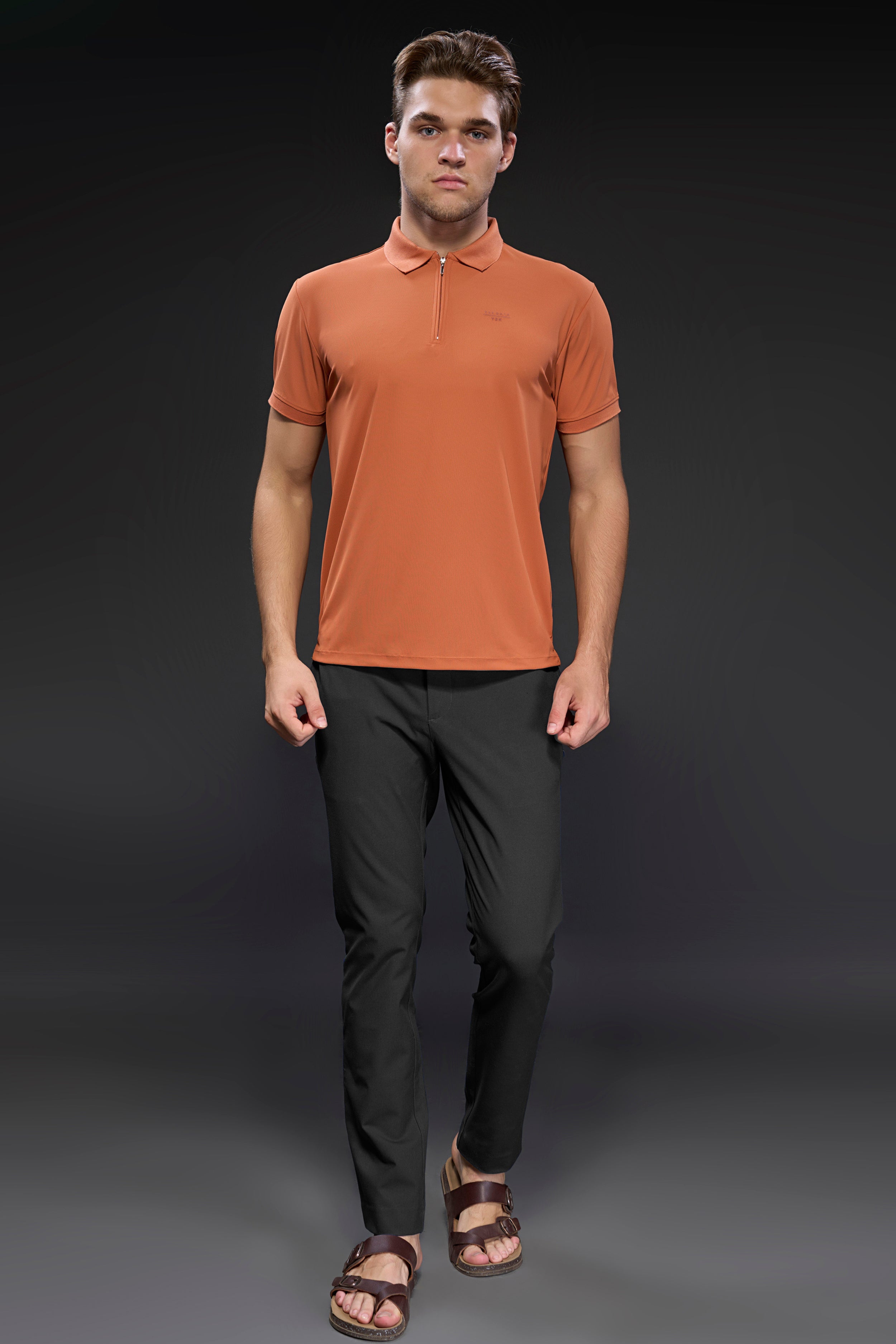 Rust Orange 365 Days Y2K Polo T-shirt