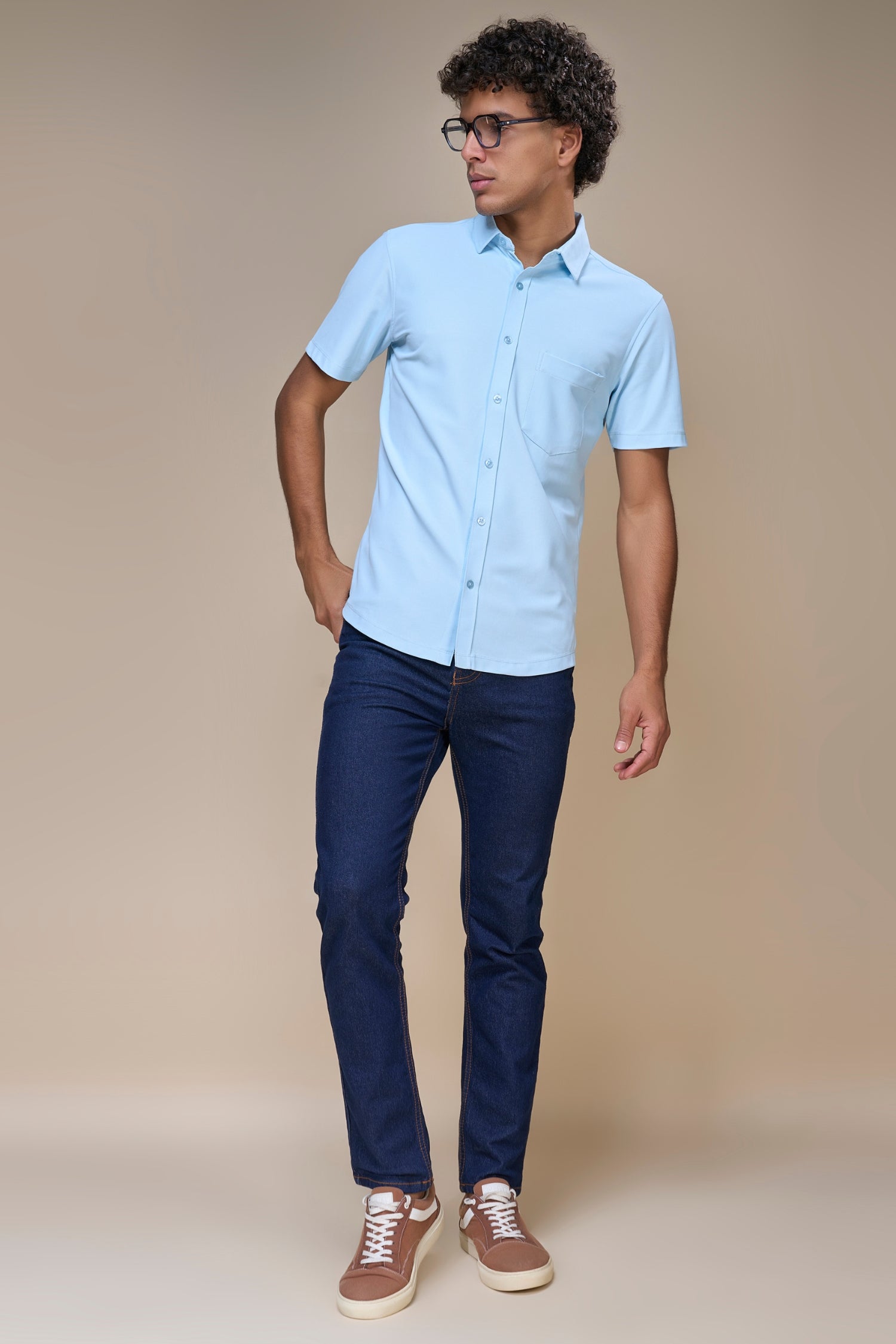 Powder Blue - Smart Tech Pocket Shirt