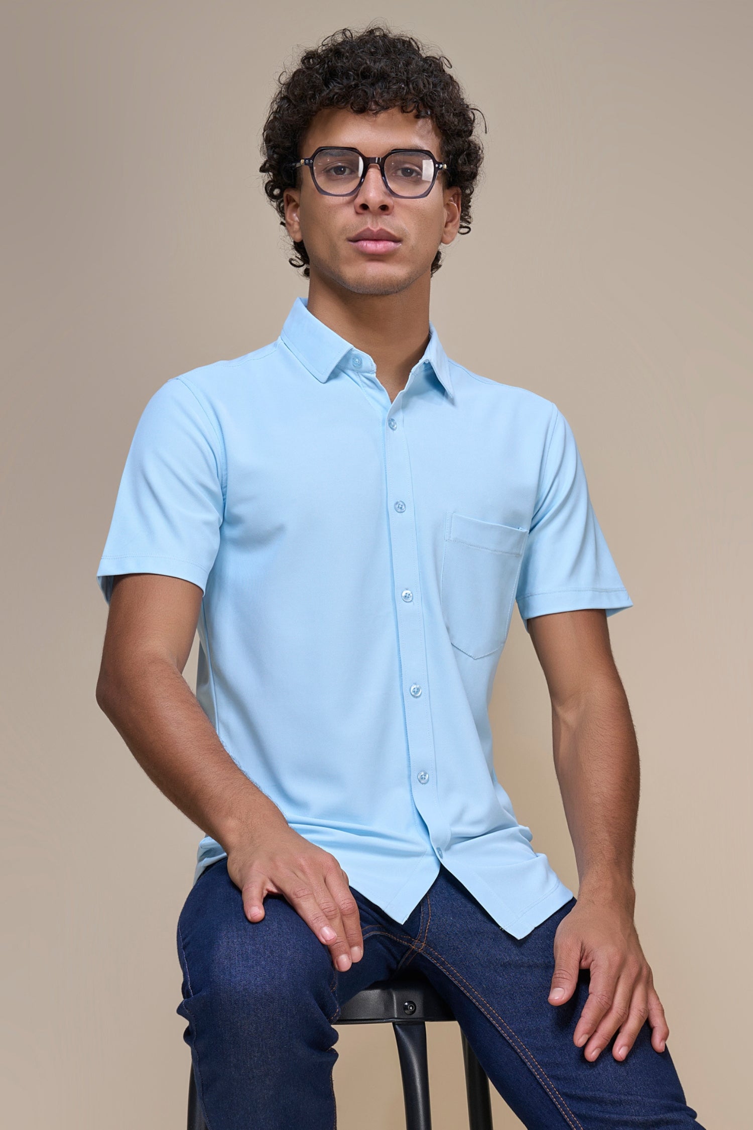 Powder Blue - Smart Tech Pocket Shirt