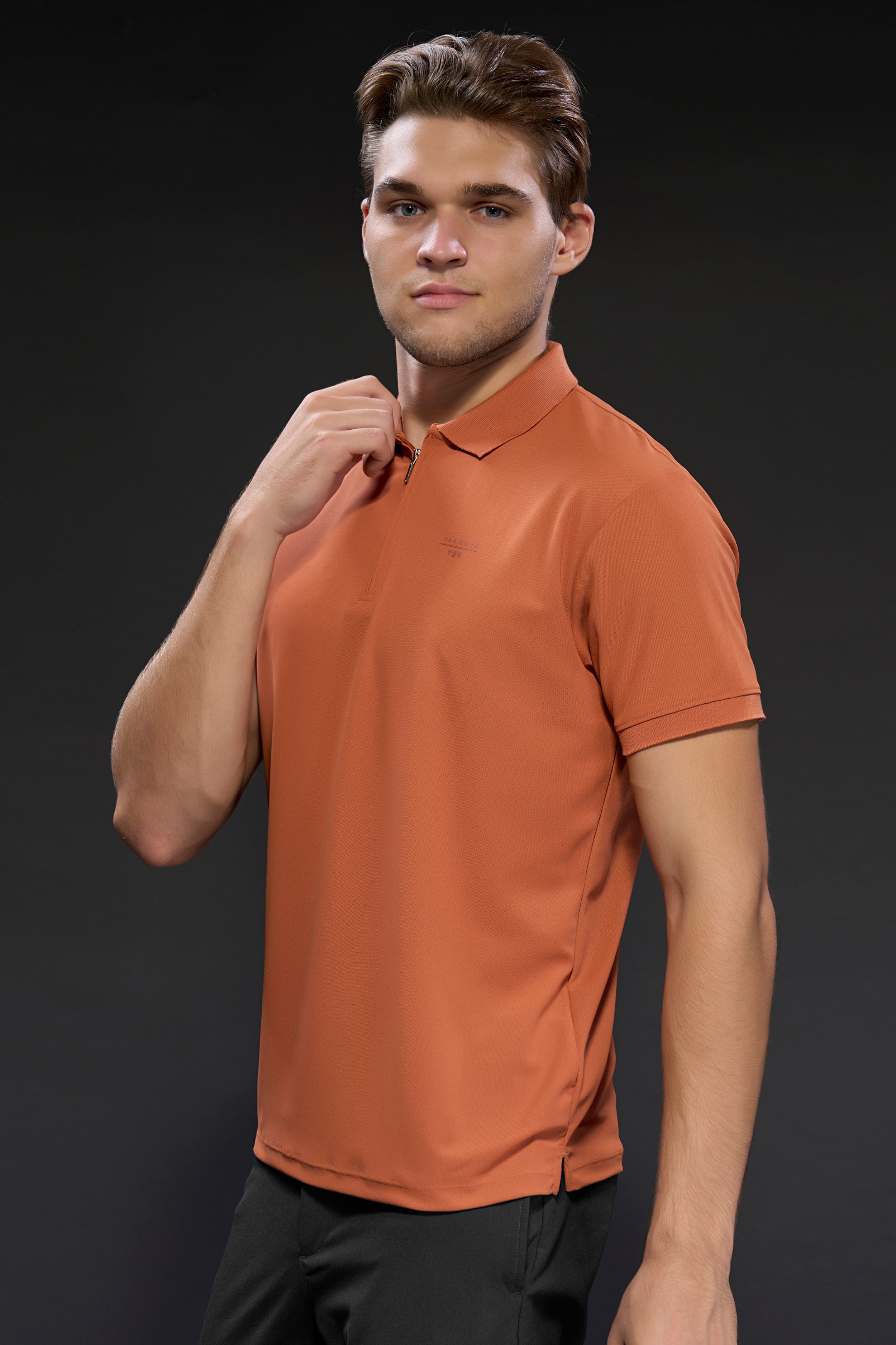 Rust Orange 365 Days Y2K Polo T-shirt