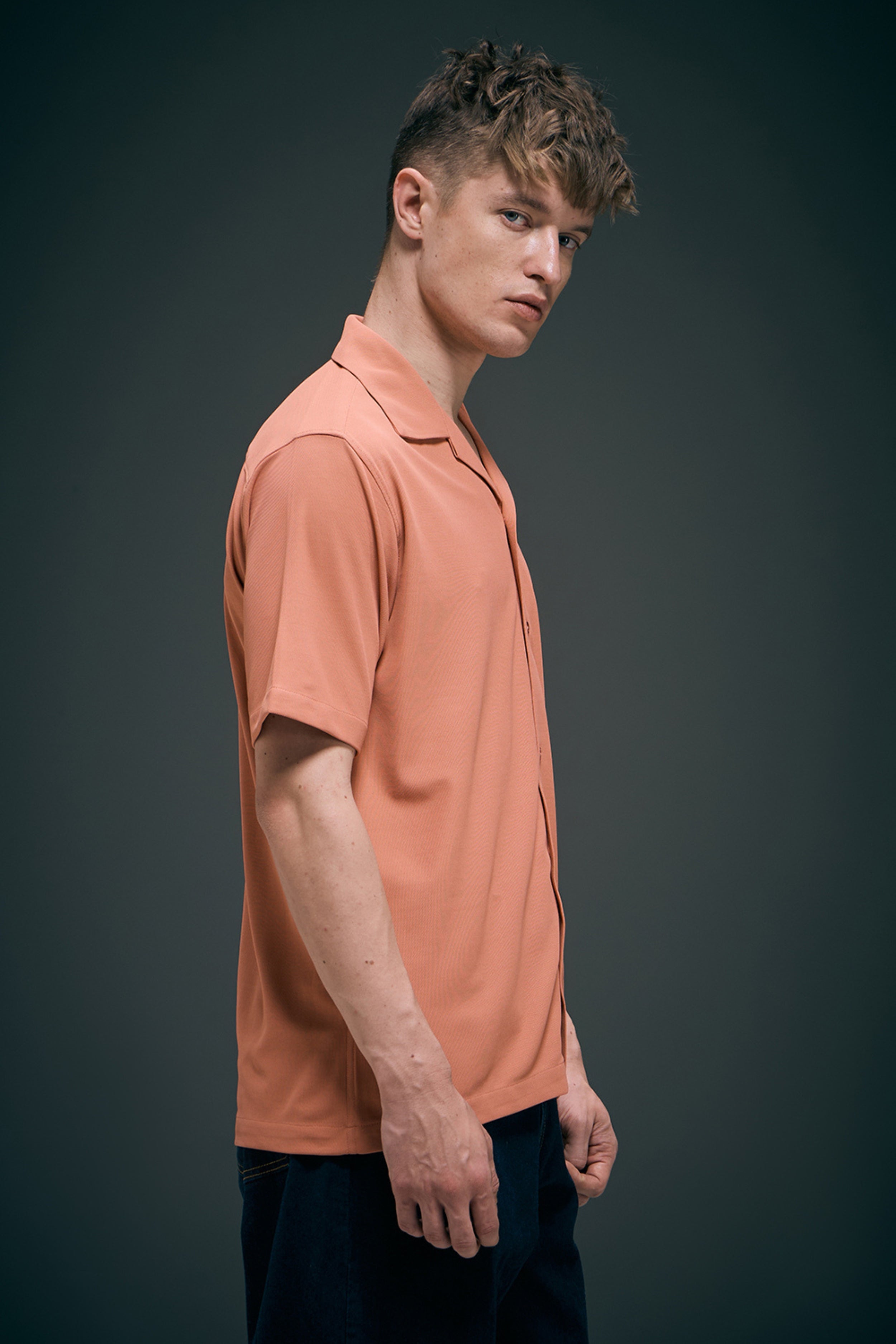 Cherry Wood Smart Tech Cuban Shirt