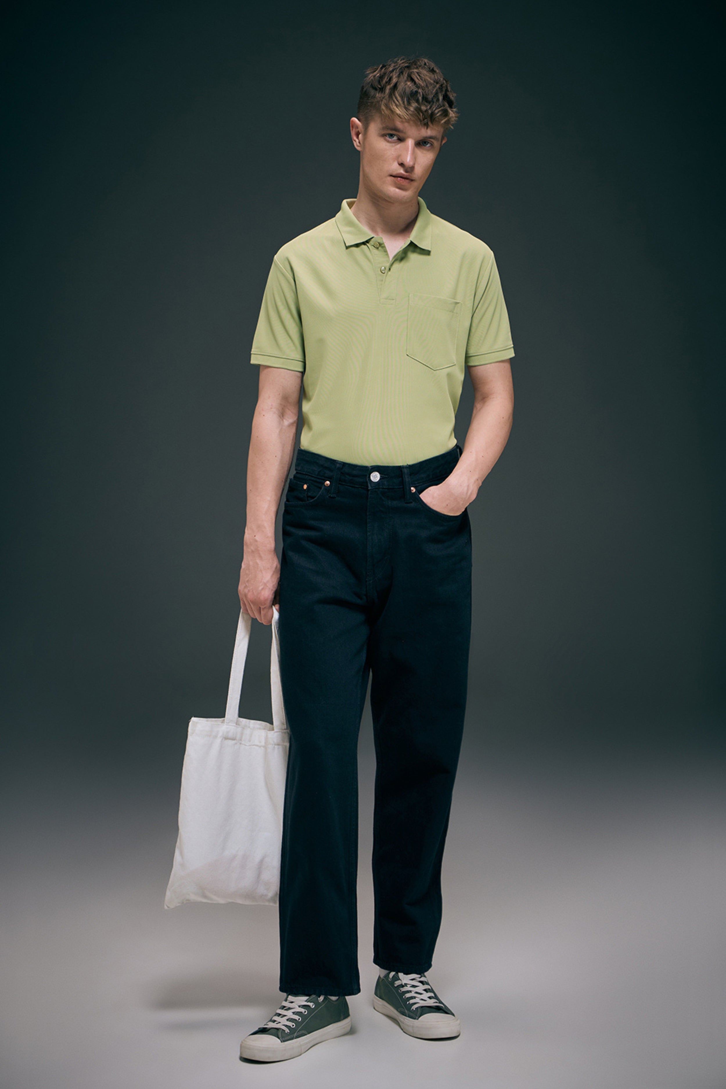Spring Green Smart Tech Pocket + Polo
