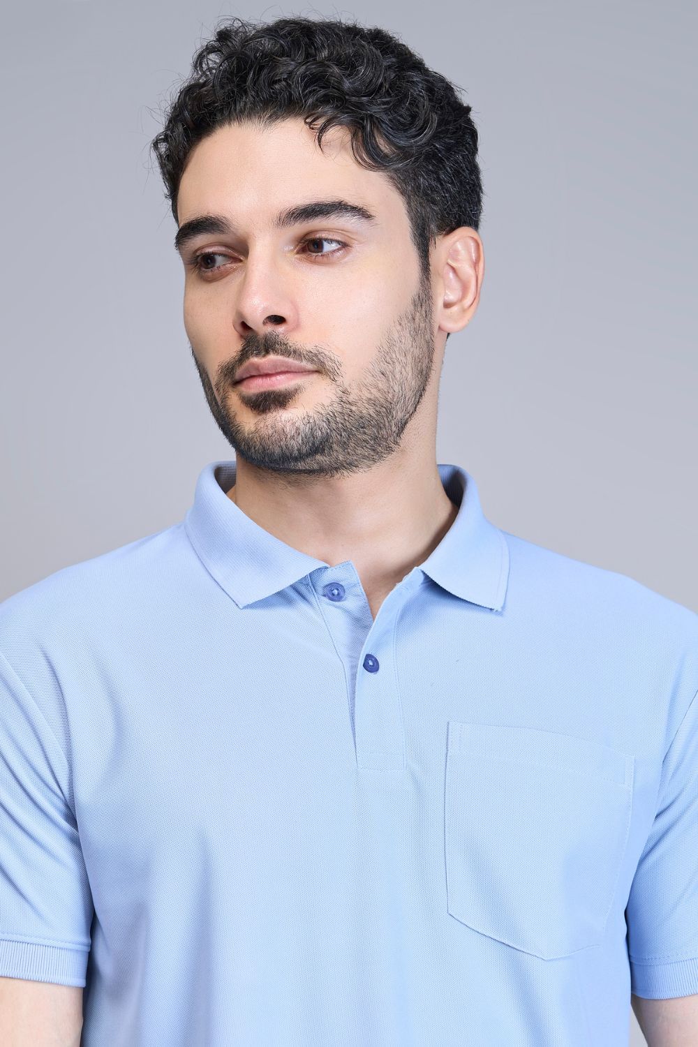 Light Blue Smart Tech Pocket + Polo