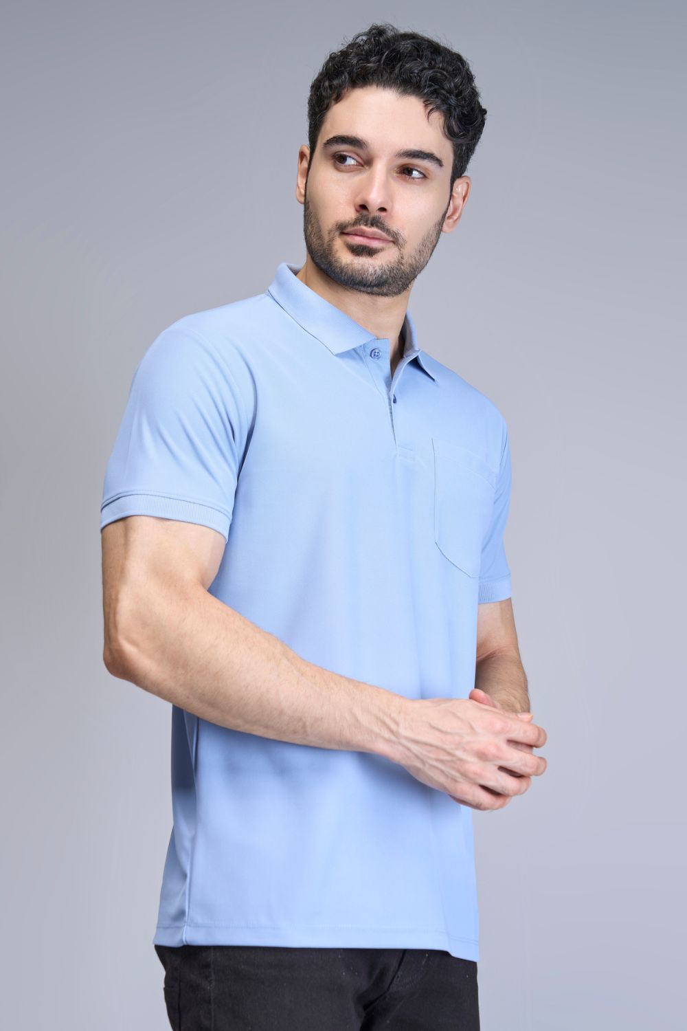 Light Blue Smart Tech Pocket + Polo