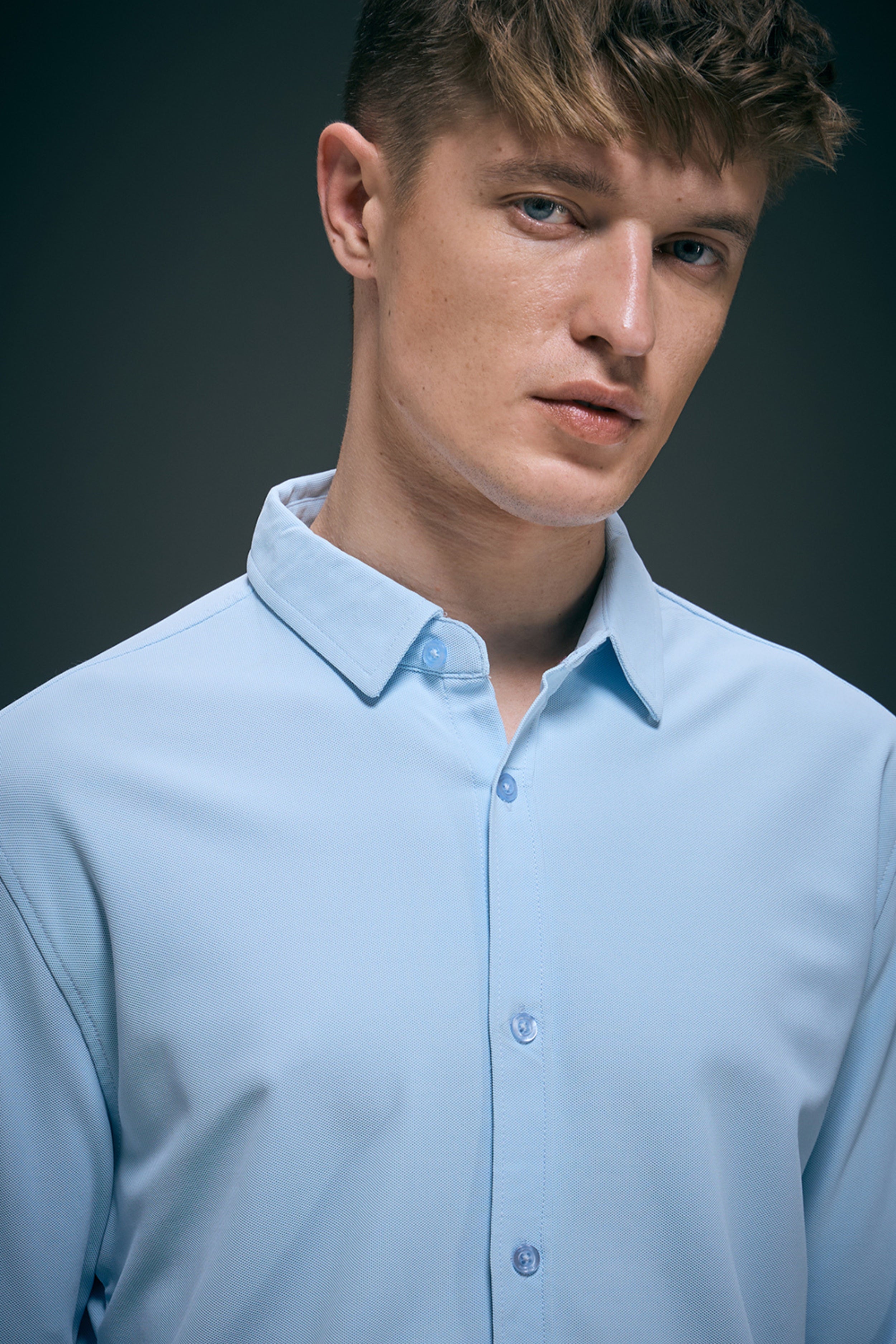Powder Blue Smart Tech Full Sleeve Shirt