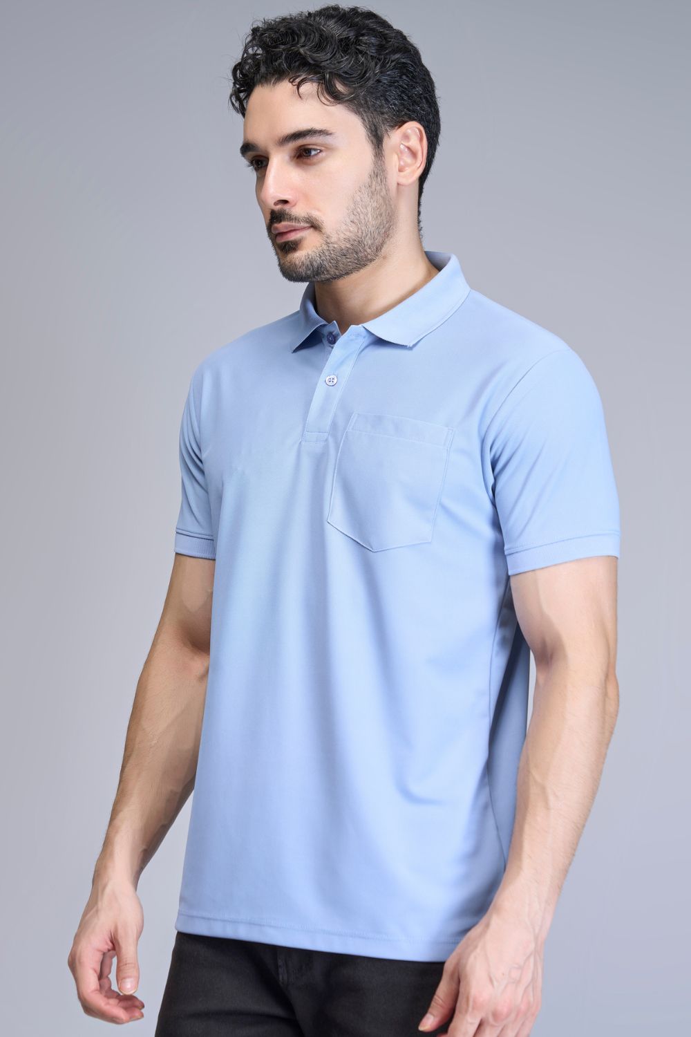 Light Blue Smart Tech Pocket + Polo