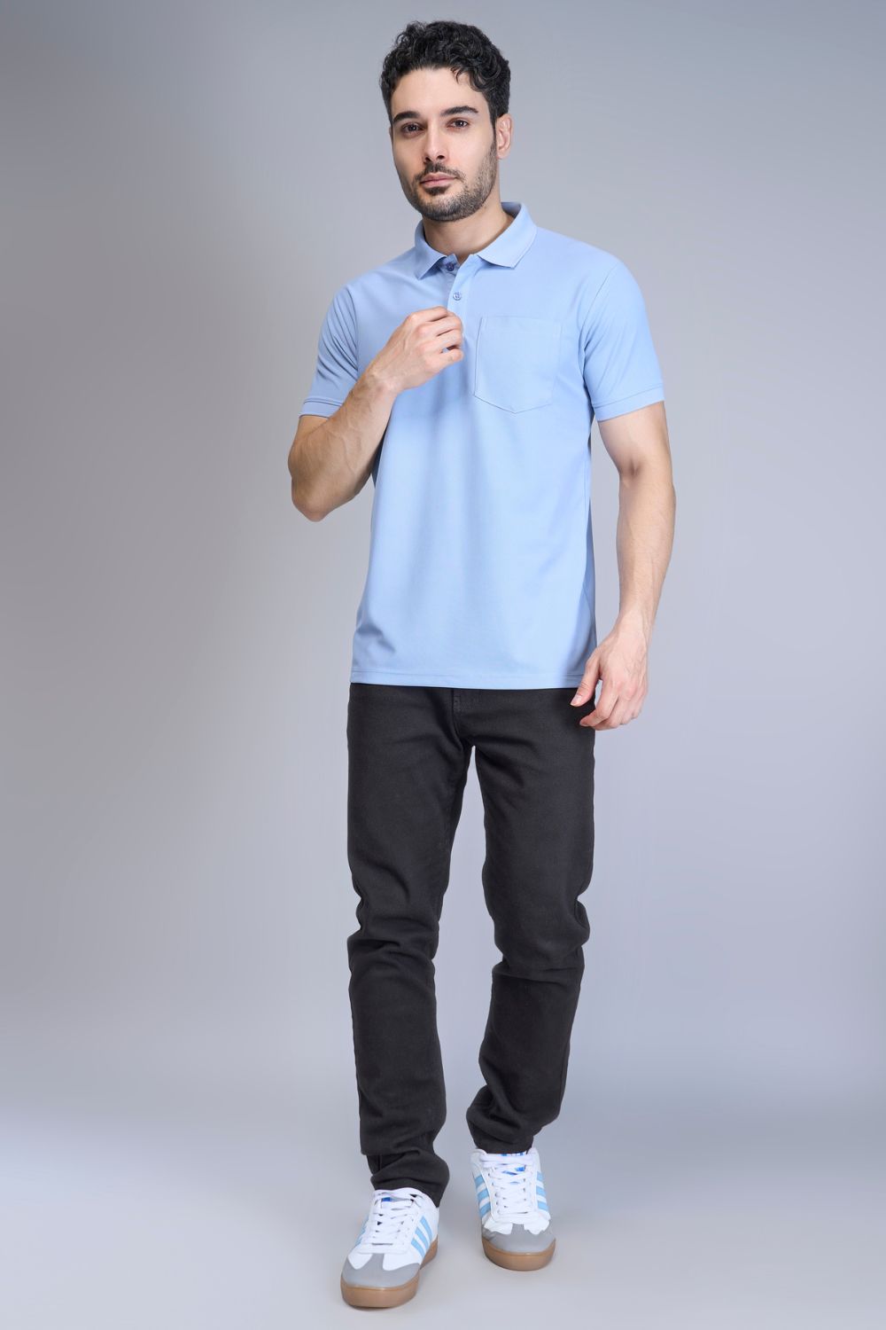 Light Blue Smart Tech Pocket + Polo