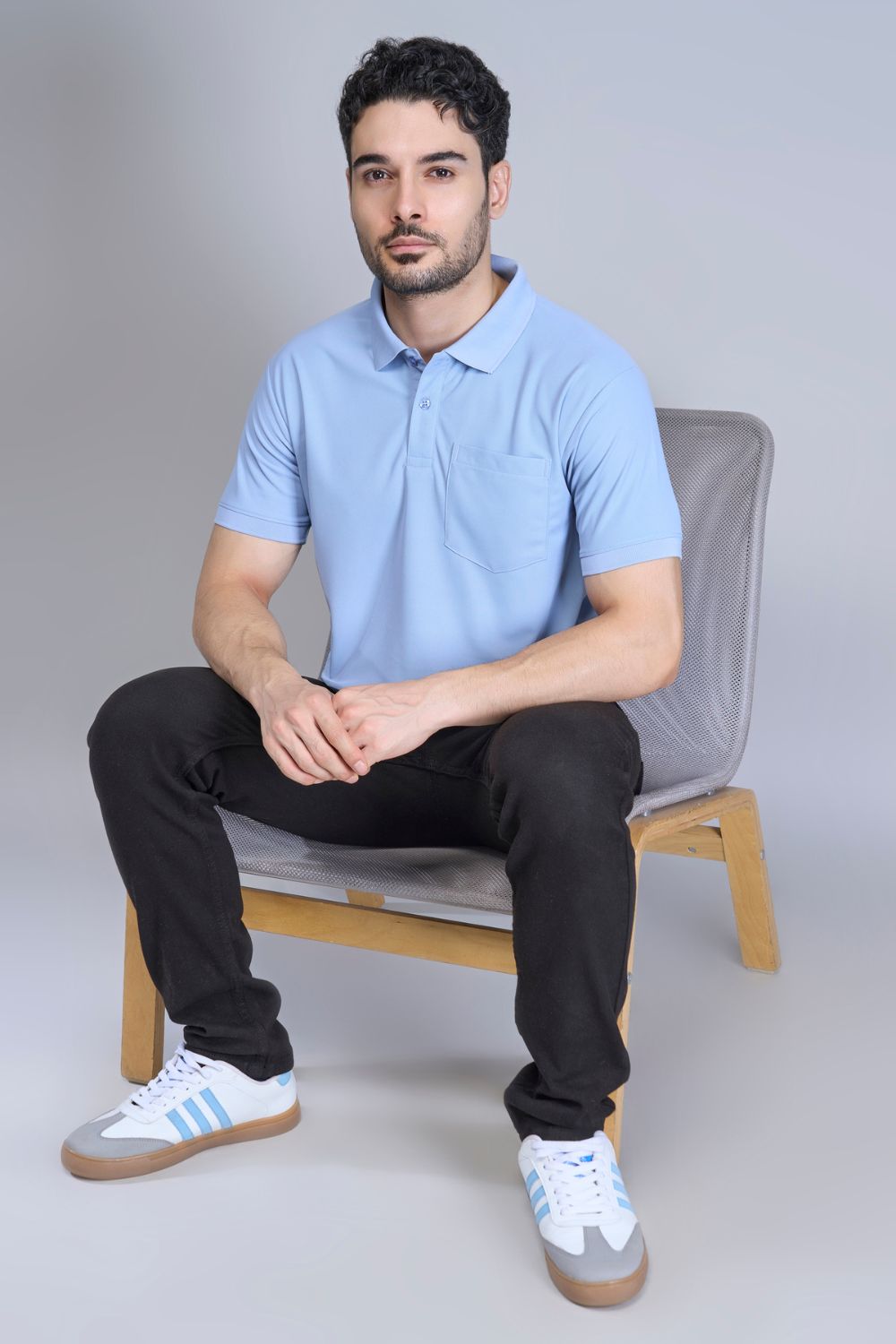 Light Blue Smart Tech Pocket + Polo