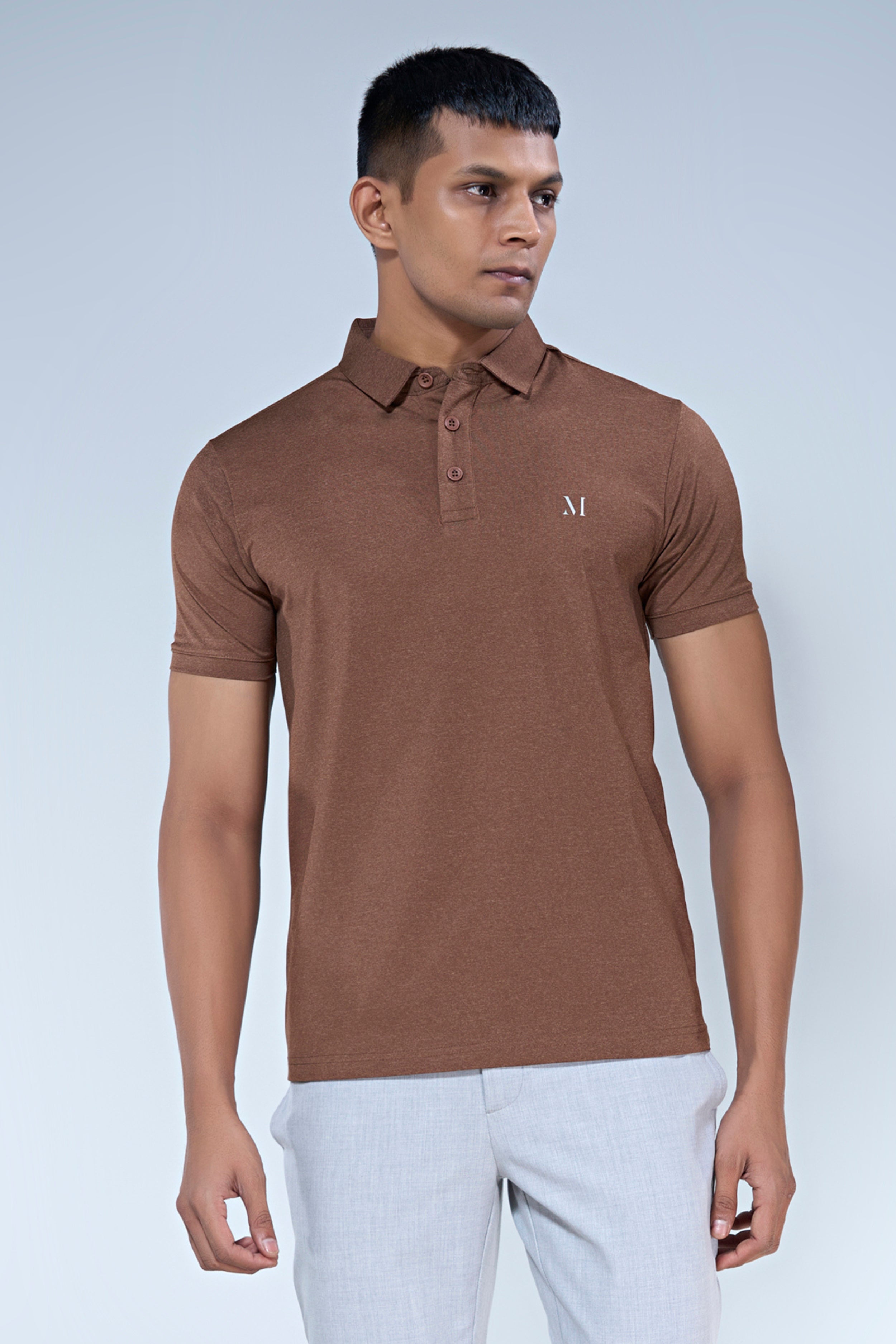 Brown 365 Days Aircool Polo