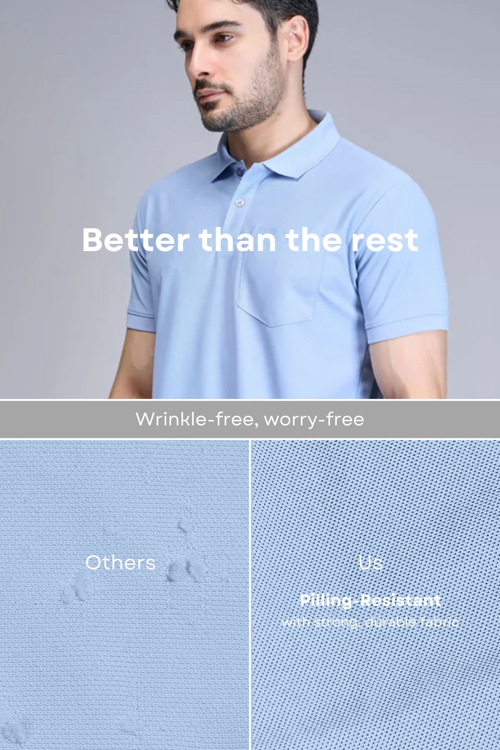 Light Blue Smart Tech Pocket + Polo