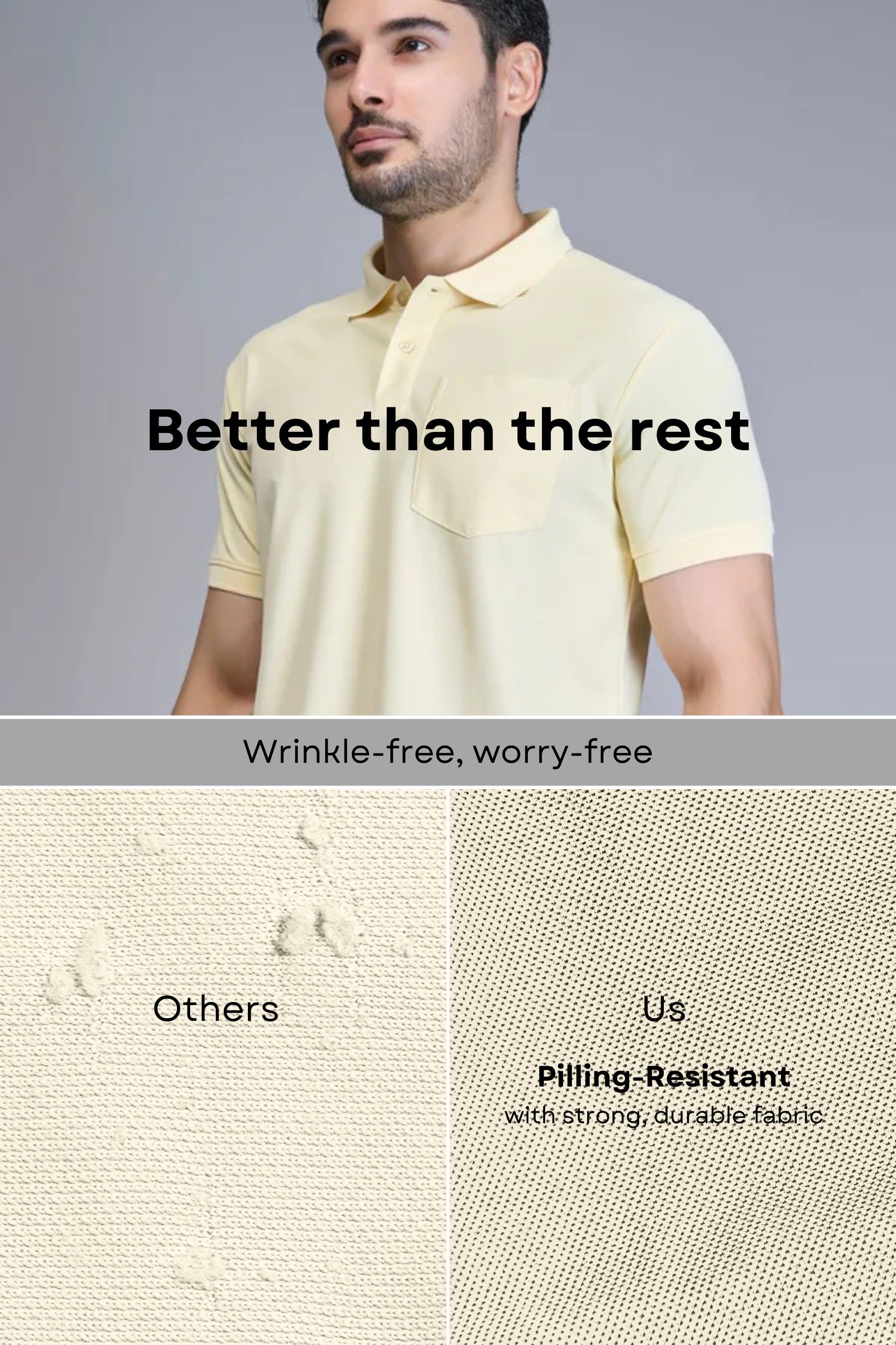 Light Yellow Smart Tech Pocket + Polo