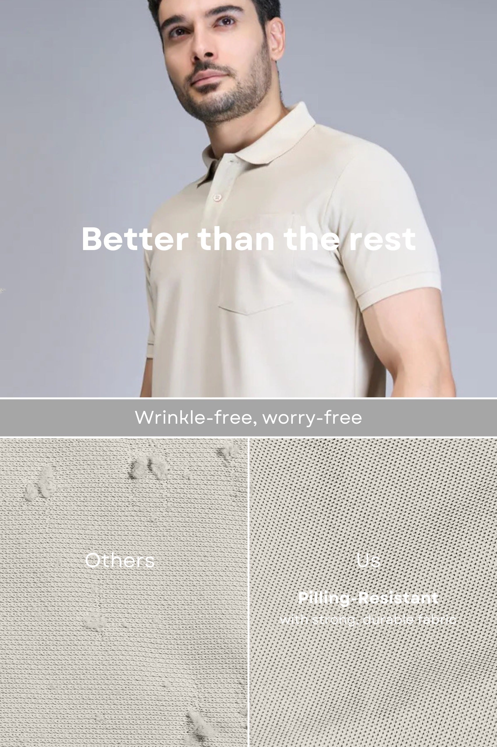Soft Beige Smart Tech Pocket + Polo