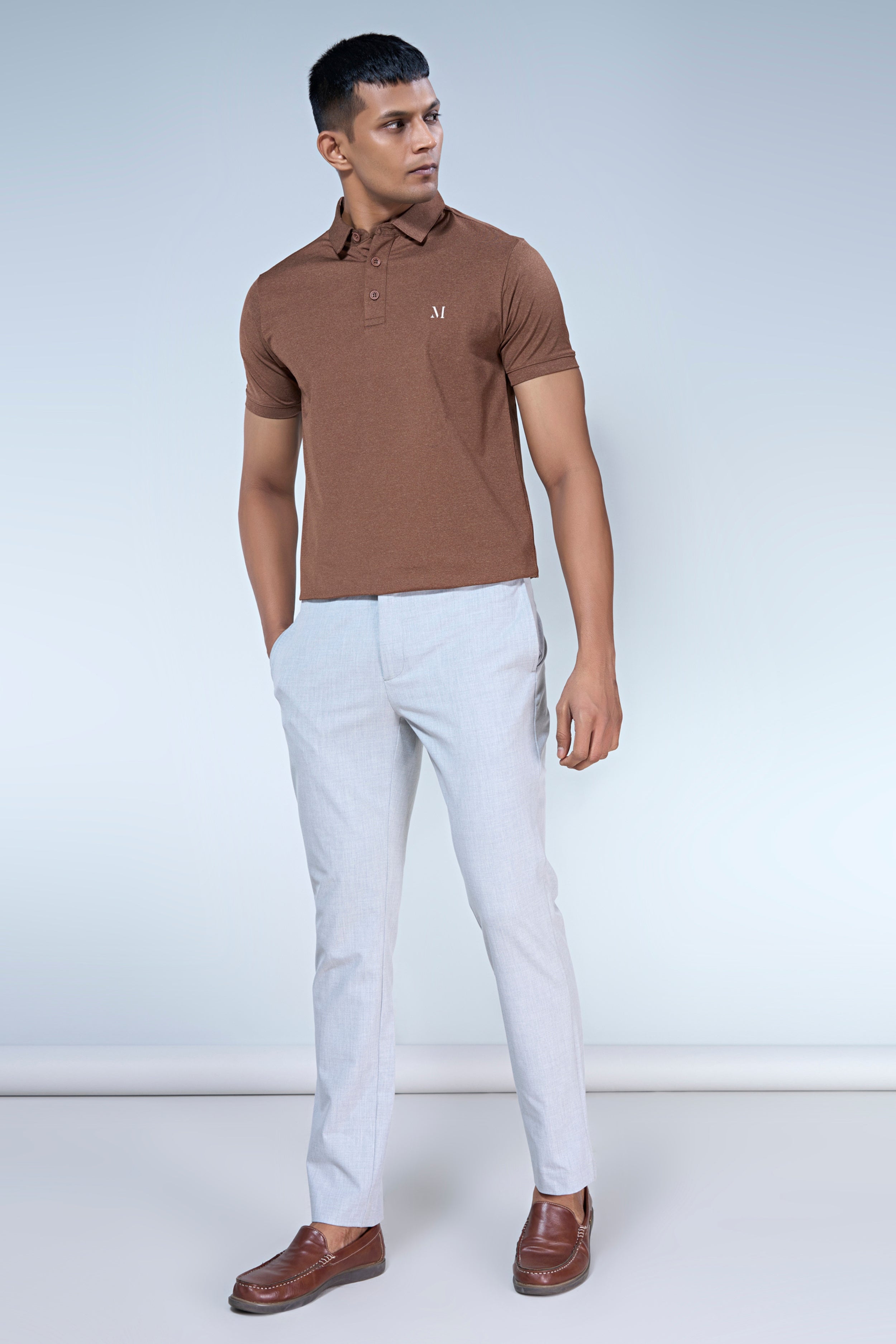 Brown 365 Days Aircool Polo