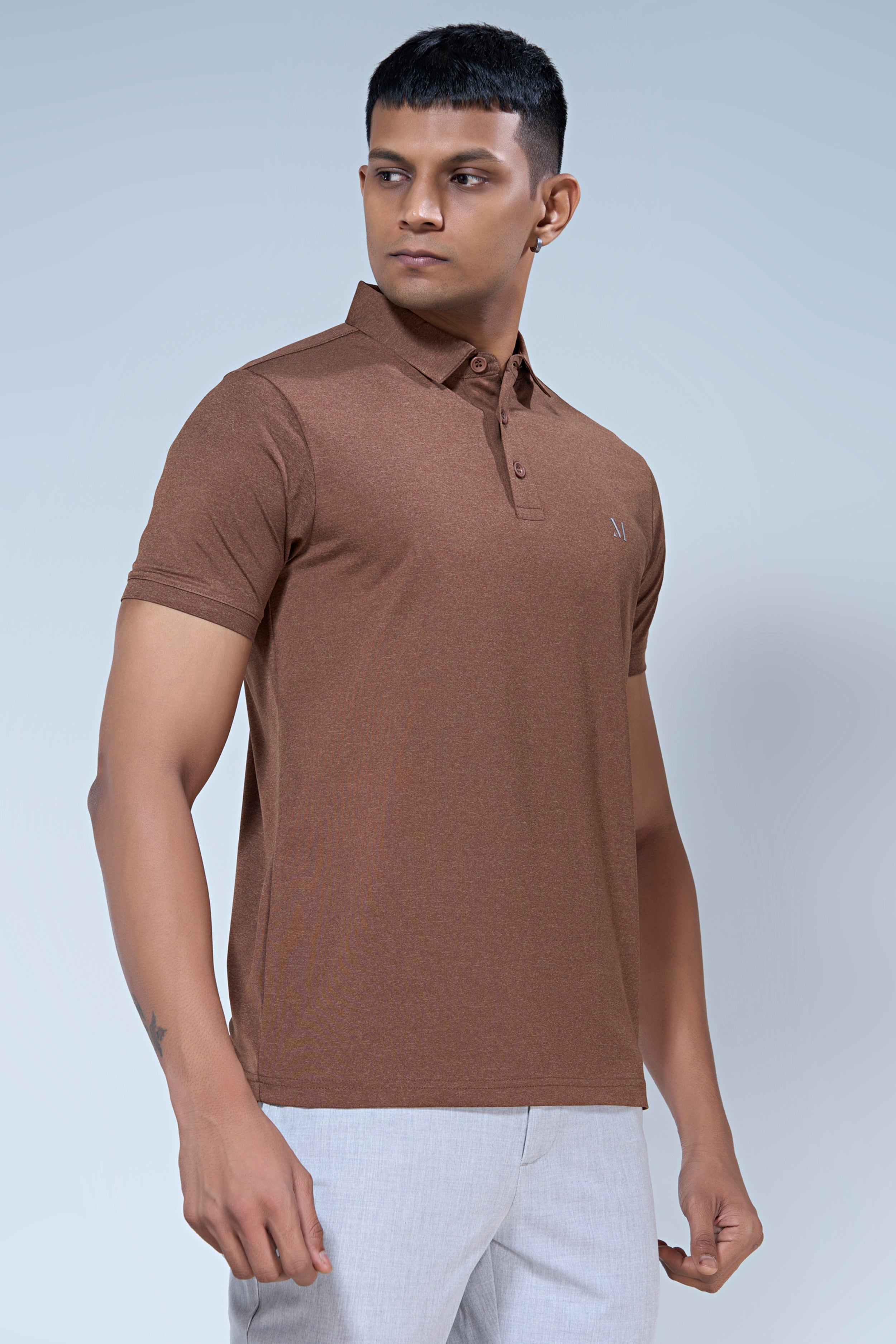 Brown 365 Days Aircool Polo
