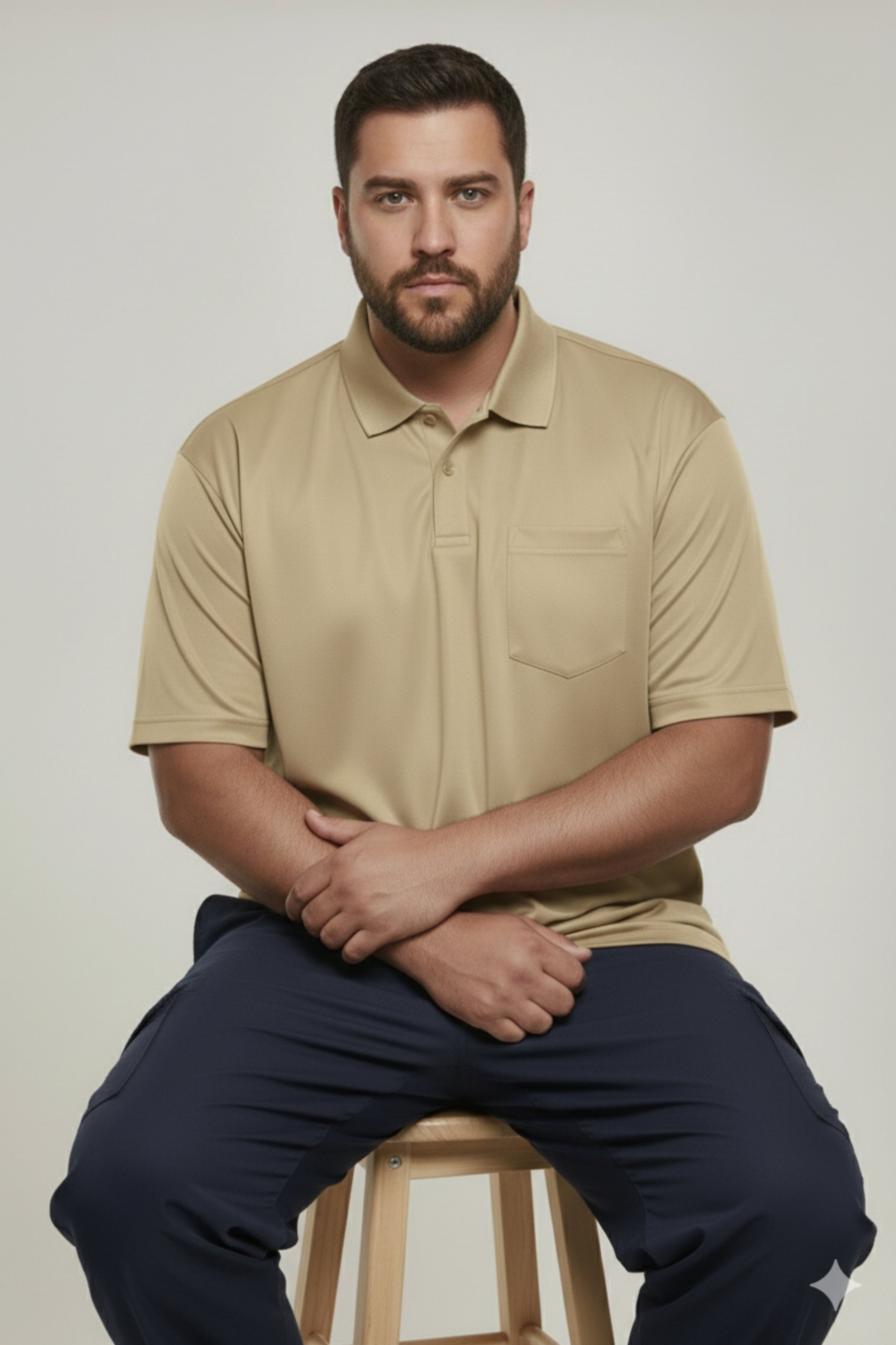 Green - Smart Tech Pocket Polo Plus Size