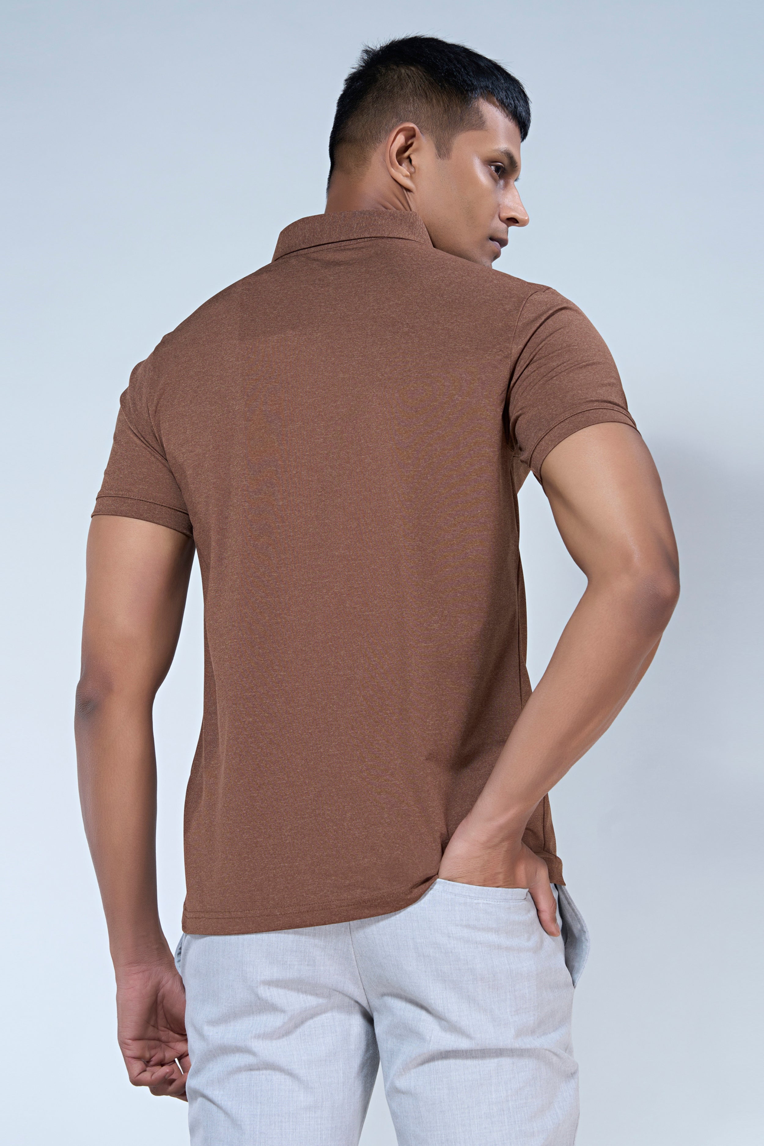 Brown 365 Days Aircool Polo