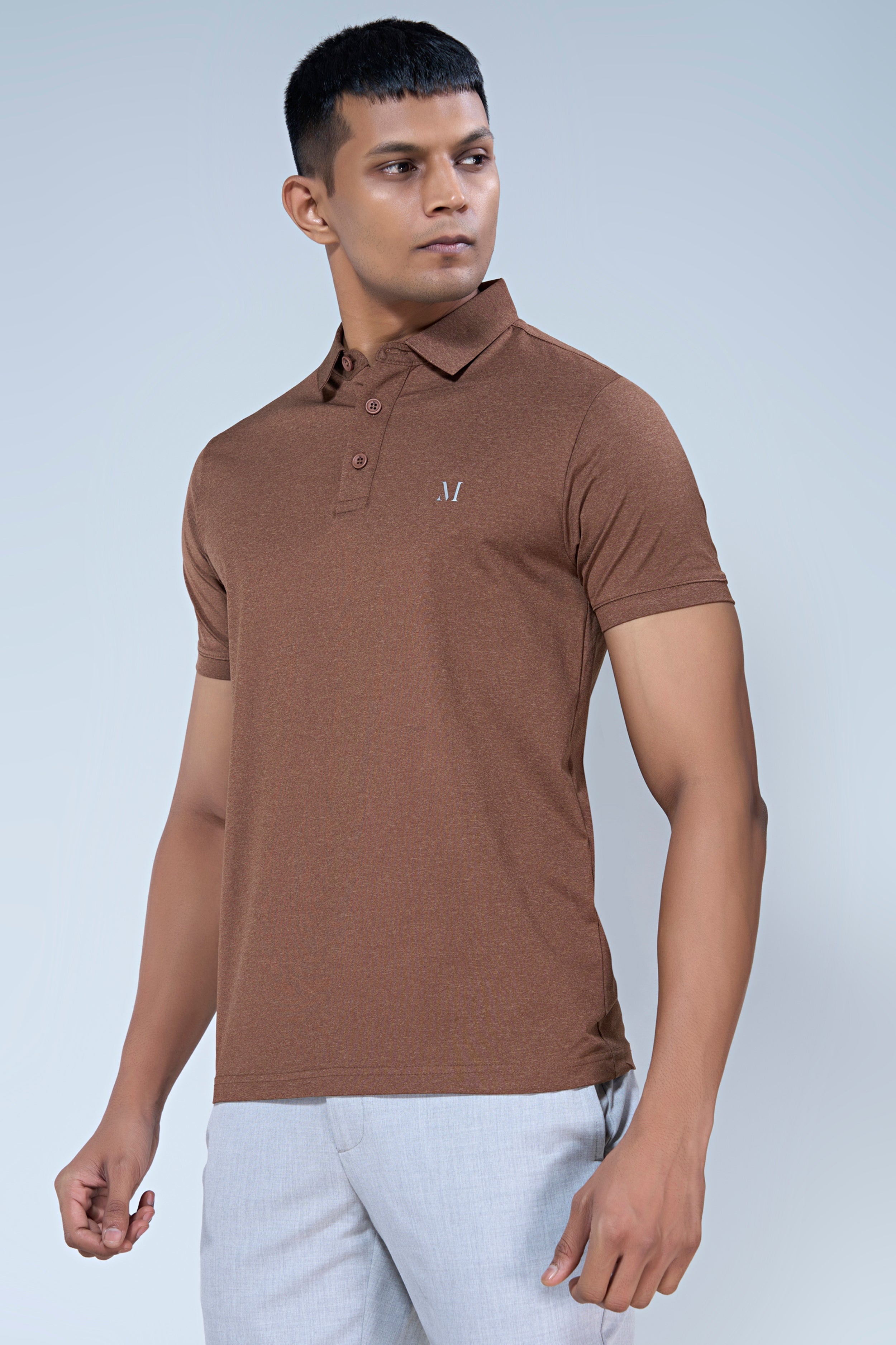 Brown 365 Days Aircool Polo