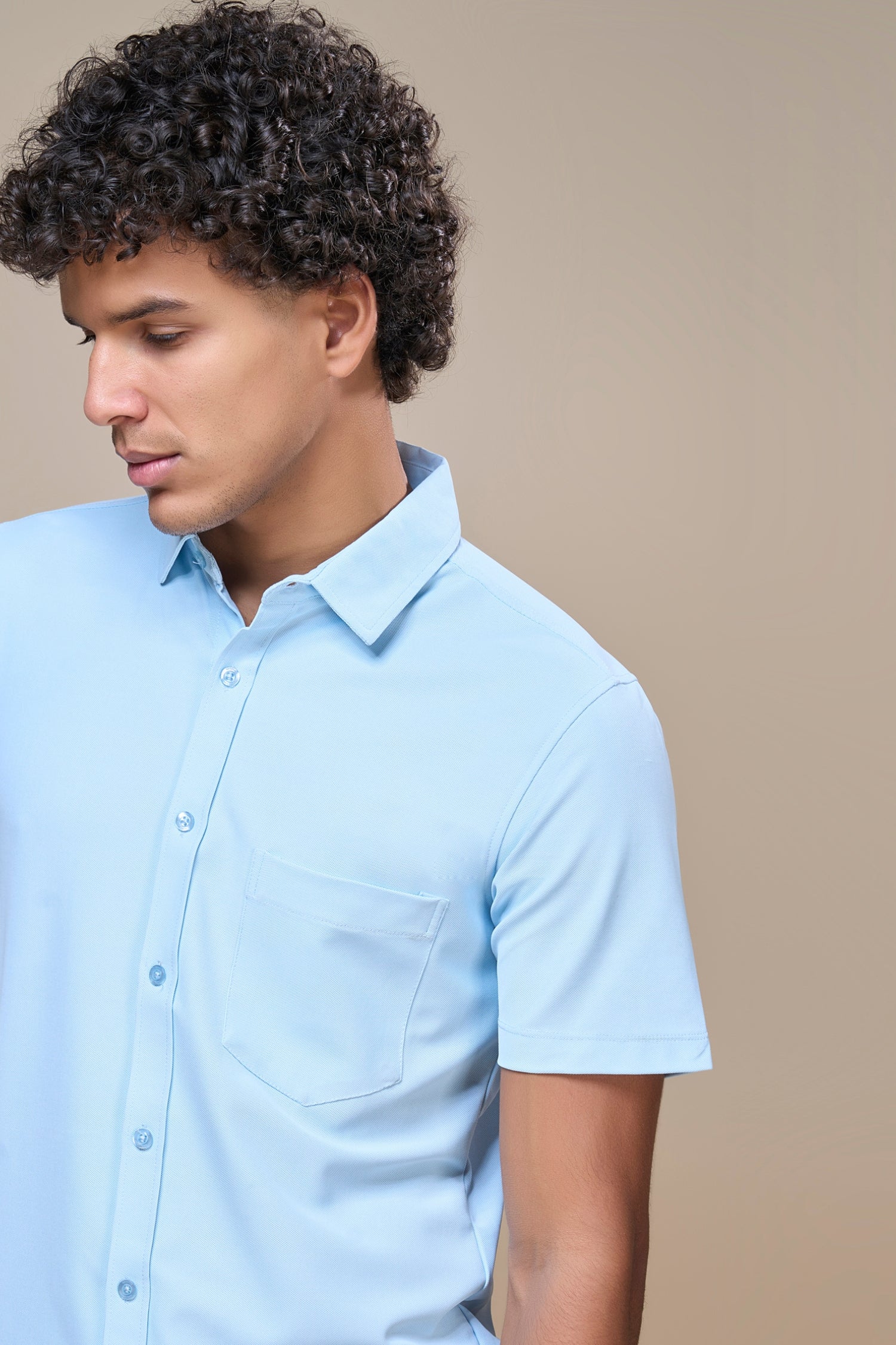 Powder Blue - Smart Tech Pocket Shirt