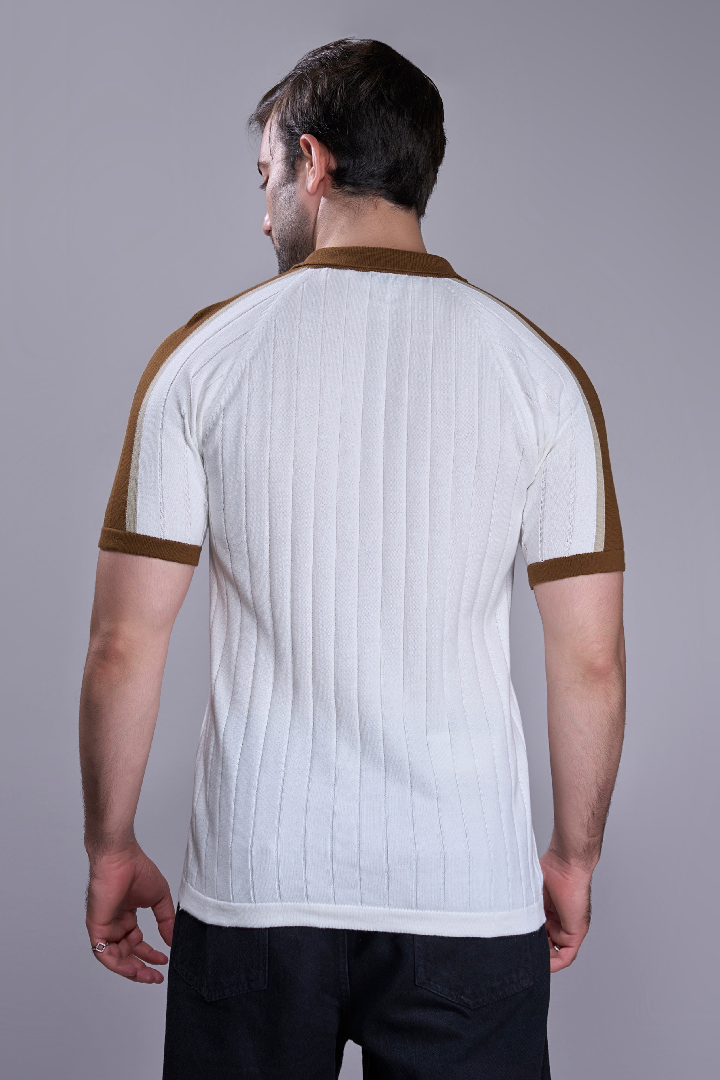 White - Luxe Knitted Polo