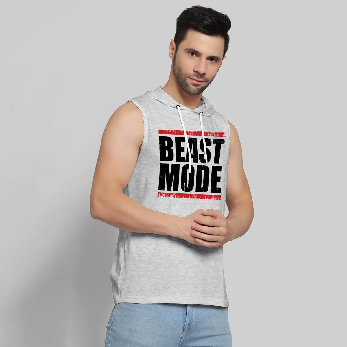 BEAST MODE GREY HOODIE SANDO