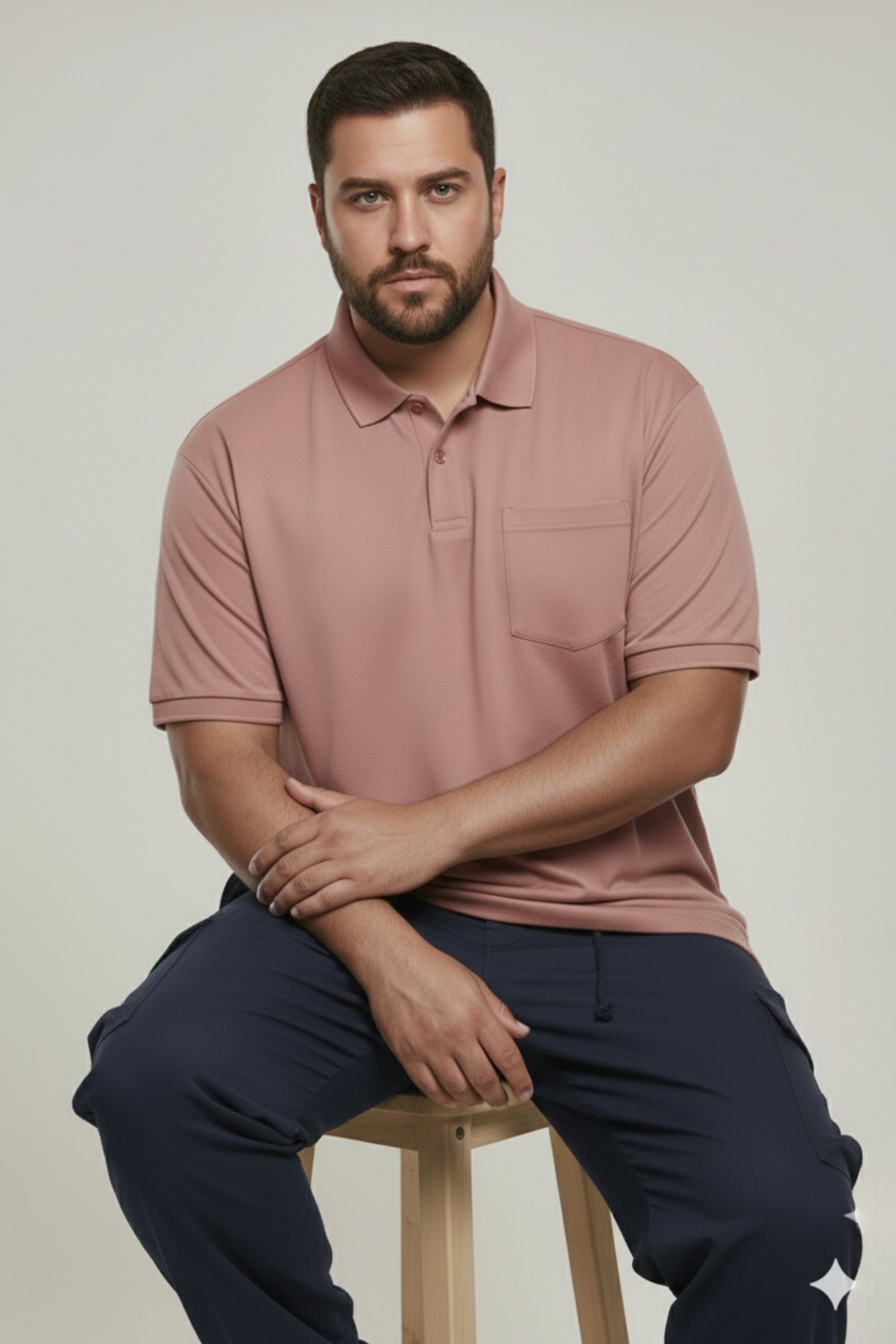 Rich Maroon - Smart Tech Pocket Polo Plus Size