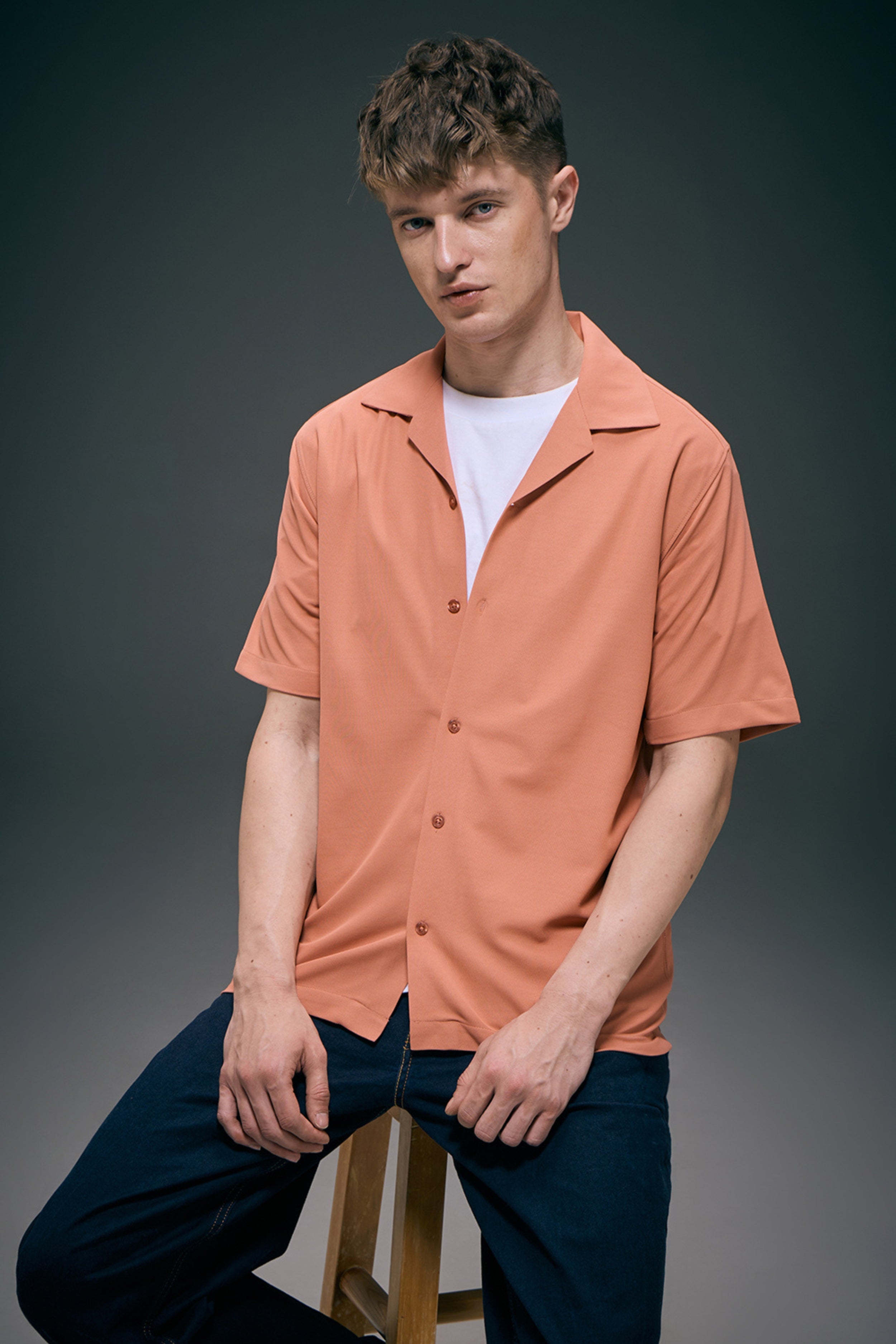 Cherry Wood Smart Tech Cuban Shirt