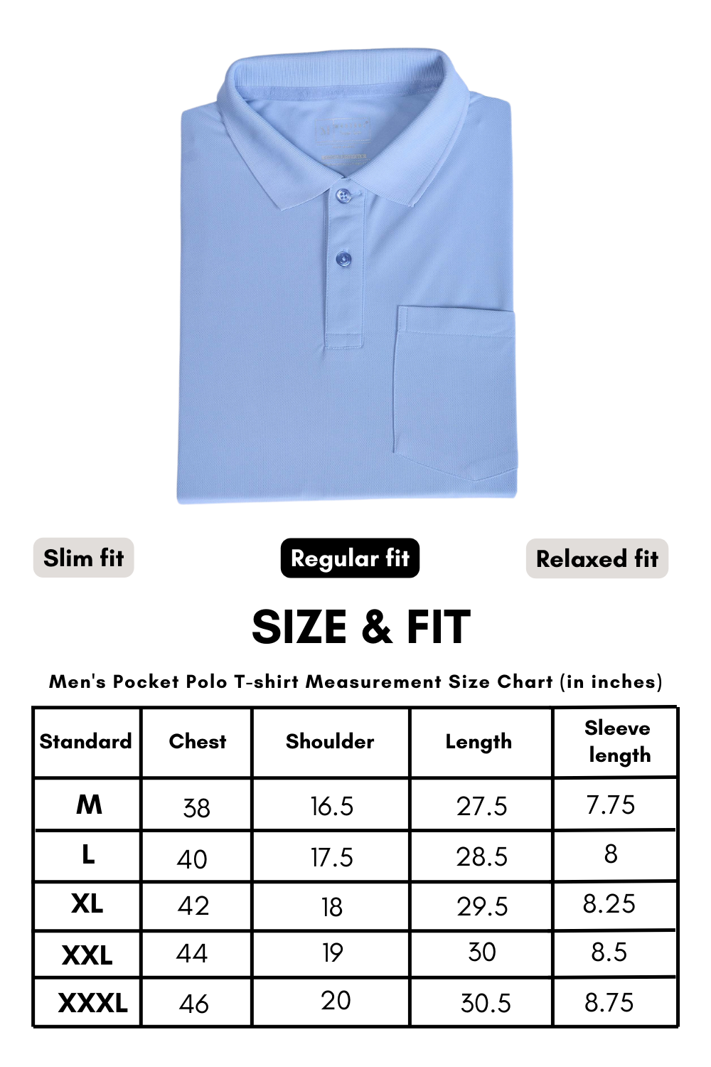Light Blue Smart Tech Pocket + Polo