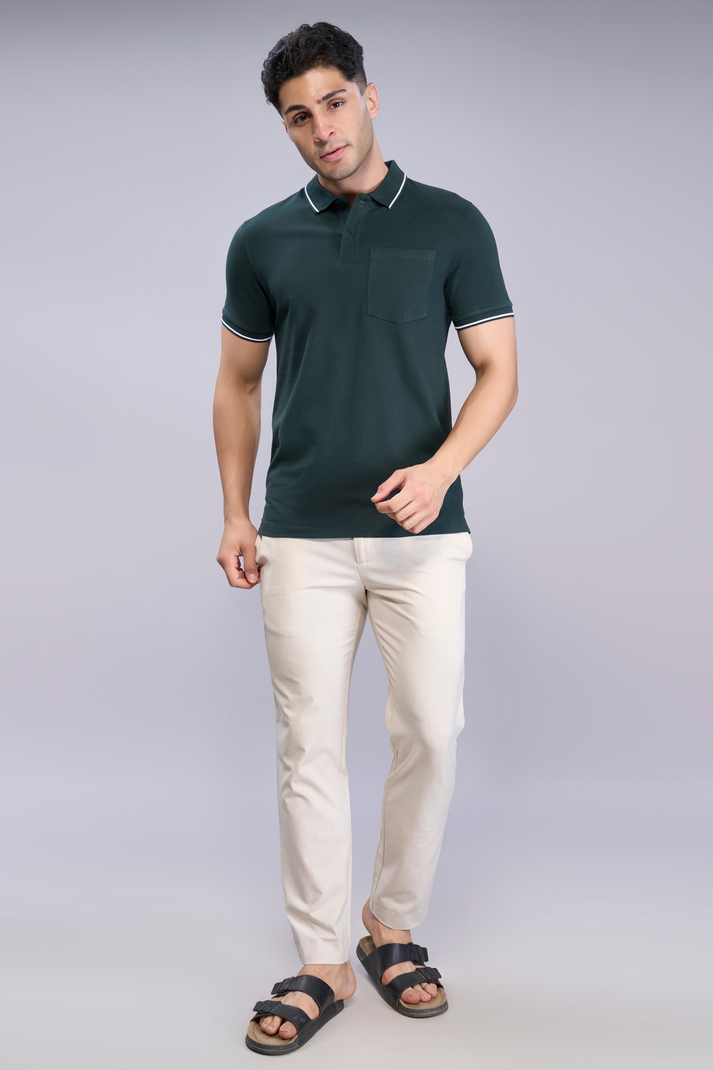 June Green - Identity Pocket Polo