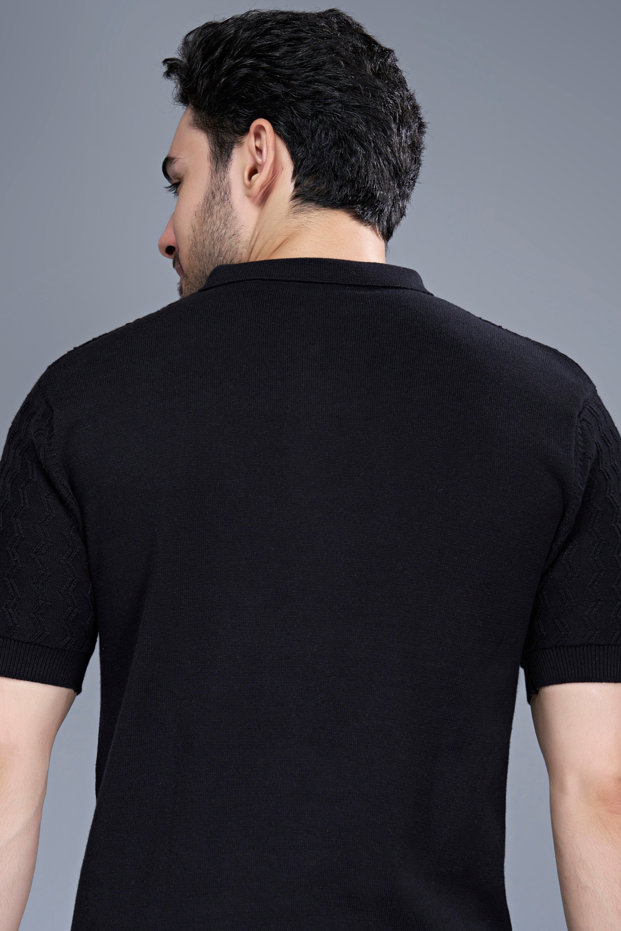 Black - Luxe Knitted Polo