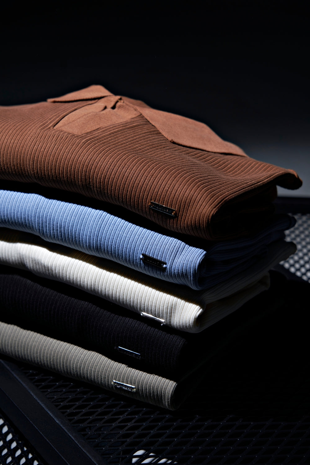 Old Money Knit Polo - Powder White