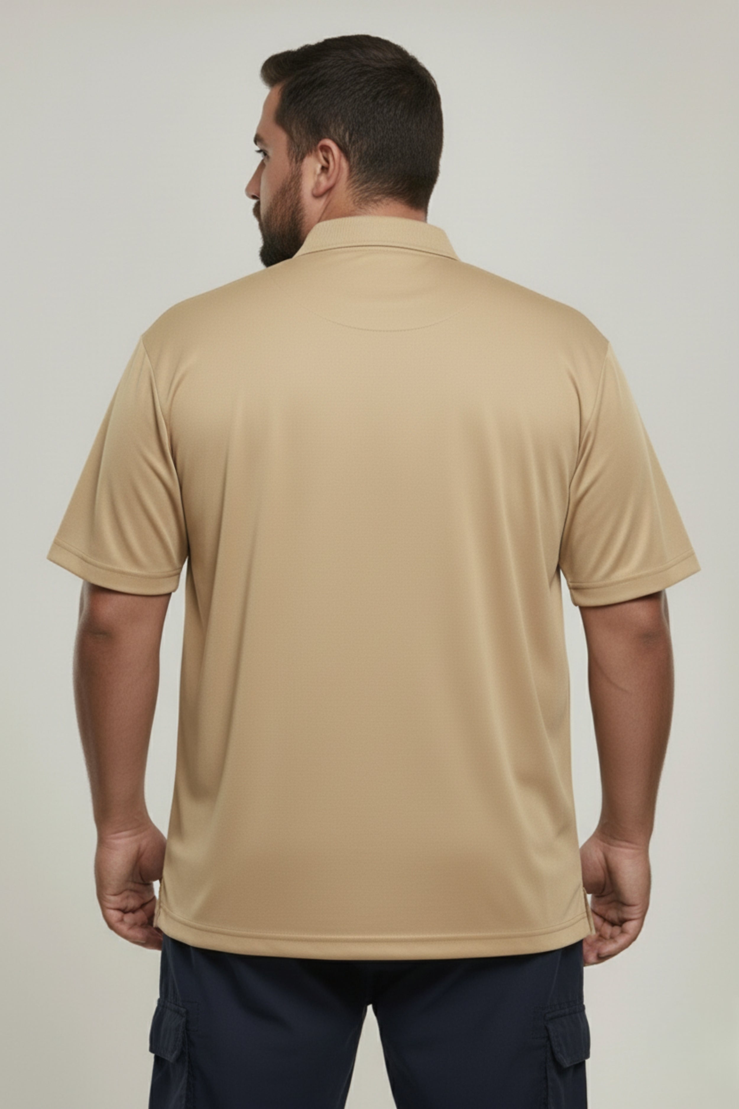 Light Yellow  - Smart Tech Pocket Polo Plus Size