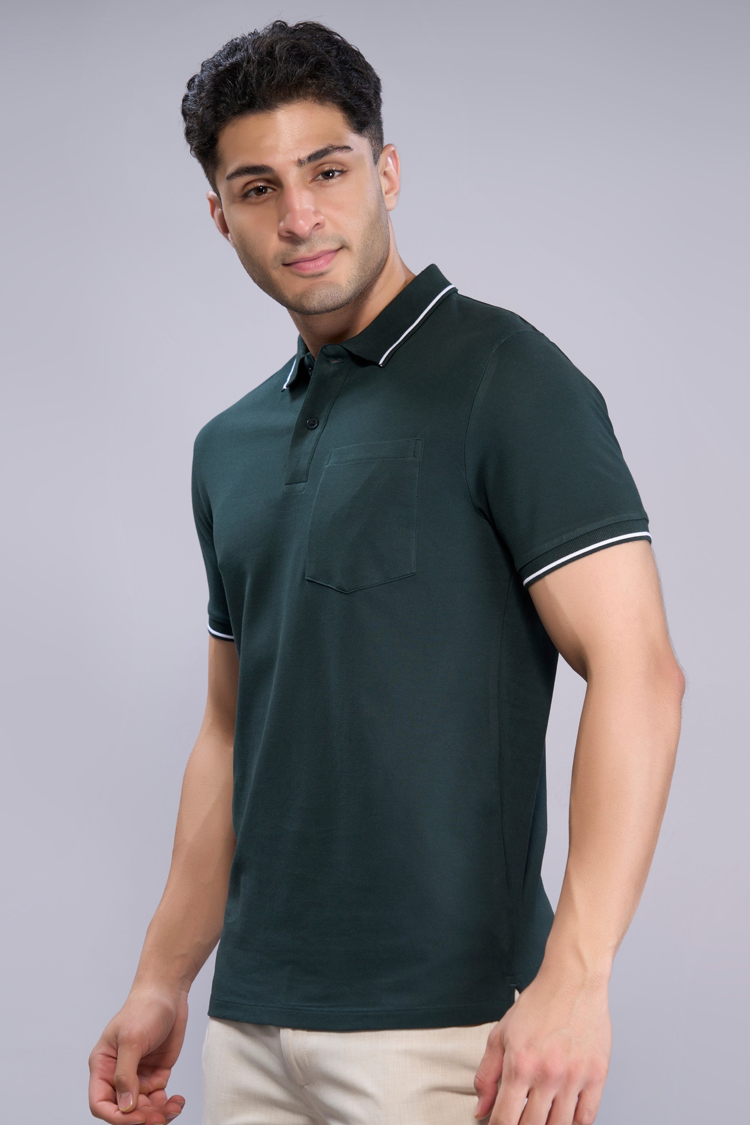 June Green - Identity Pocket Polo