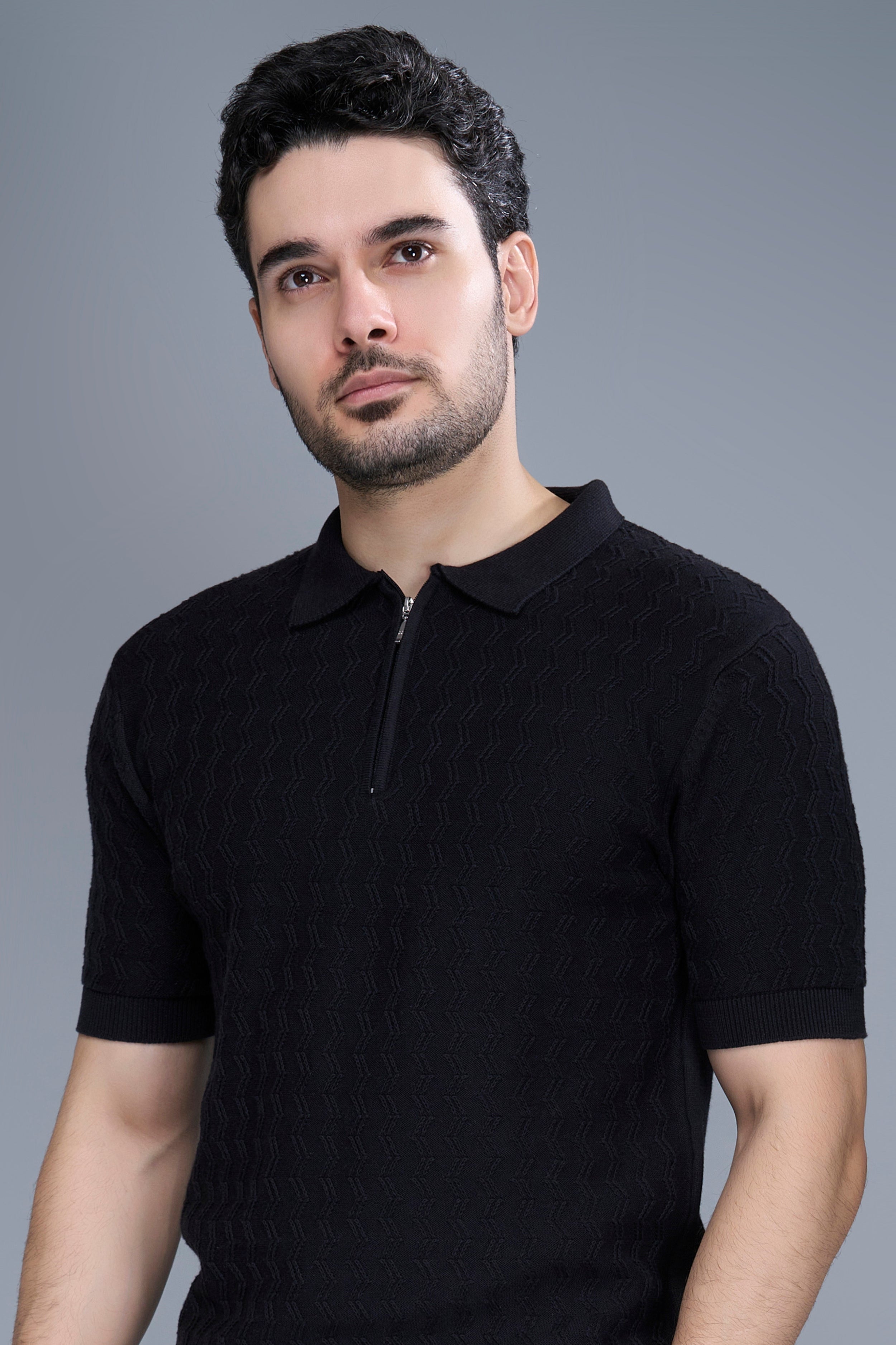 Black - Luxe Knitted Polo