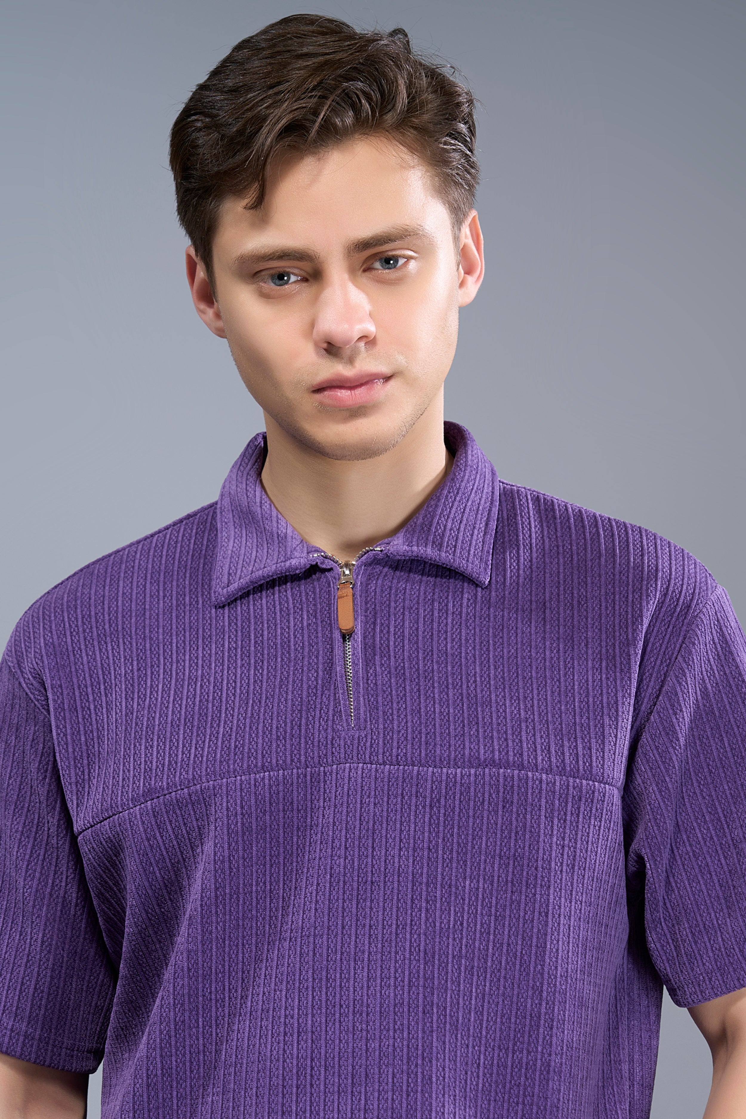 Mauve - Old Money Zip Polo