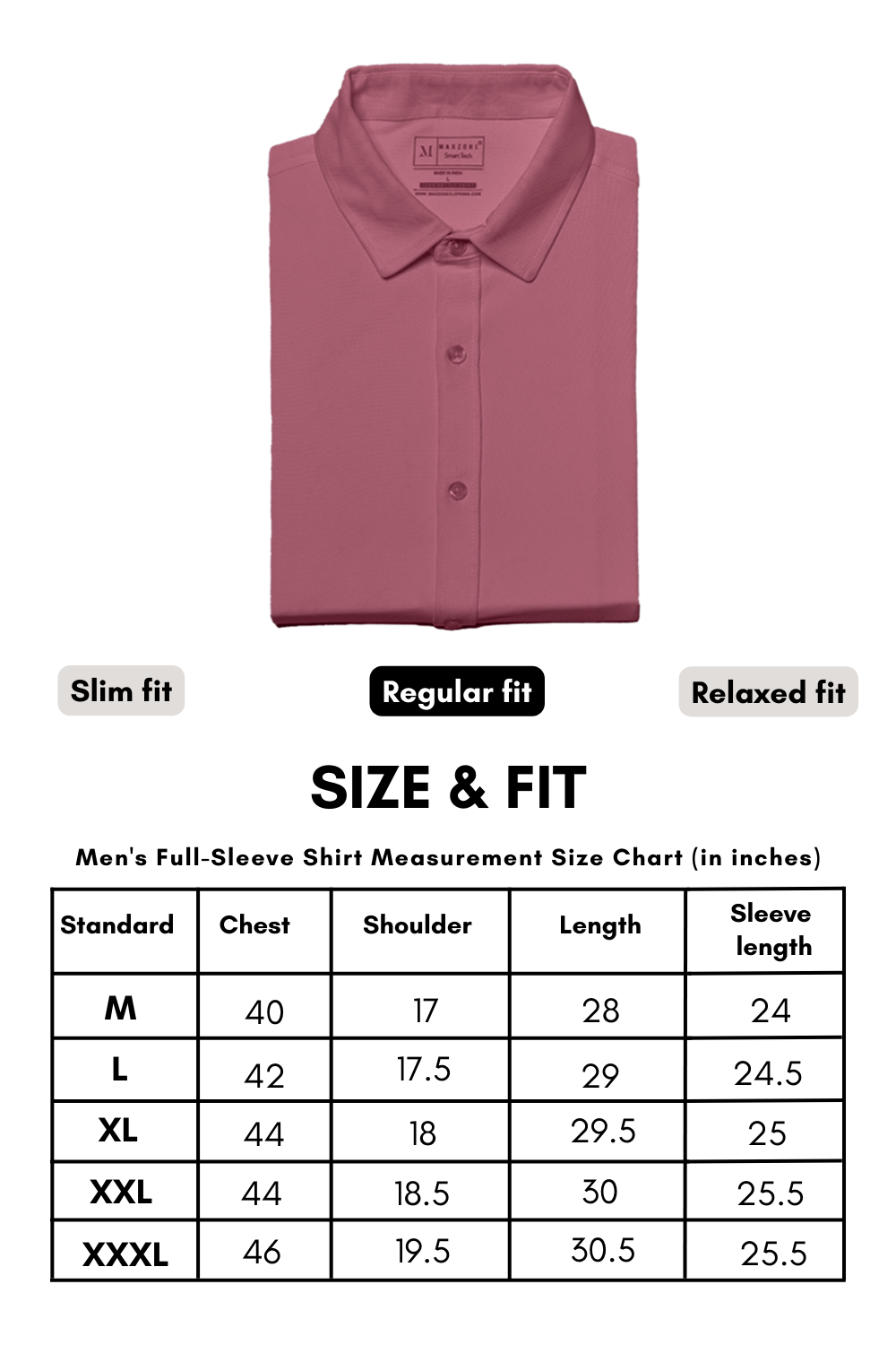 Maroon Smart Tech Full Sleeve Shirt
