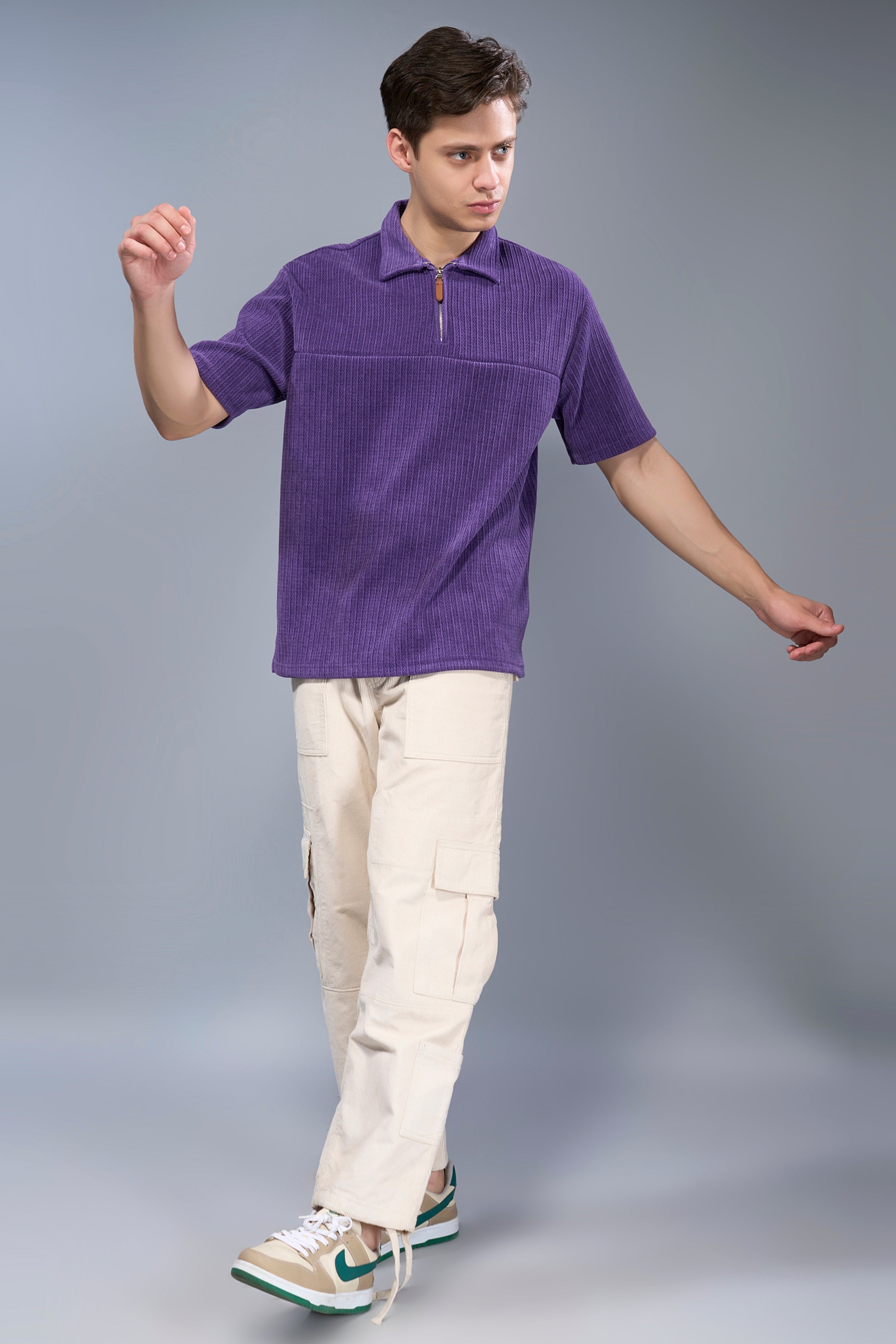 Mauve - Old Money Zip Polo