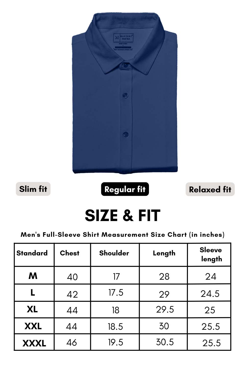 Navy Smart Tech Full Sleeve Shirt