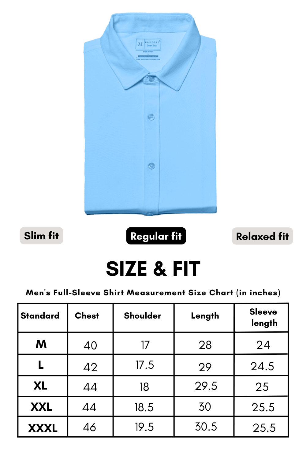 Powder Blue Smart Tech Full Sleeve Shirt