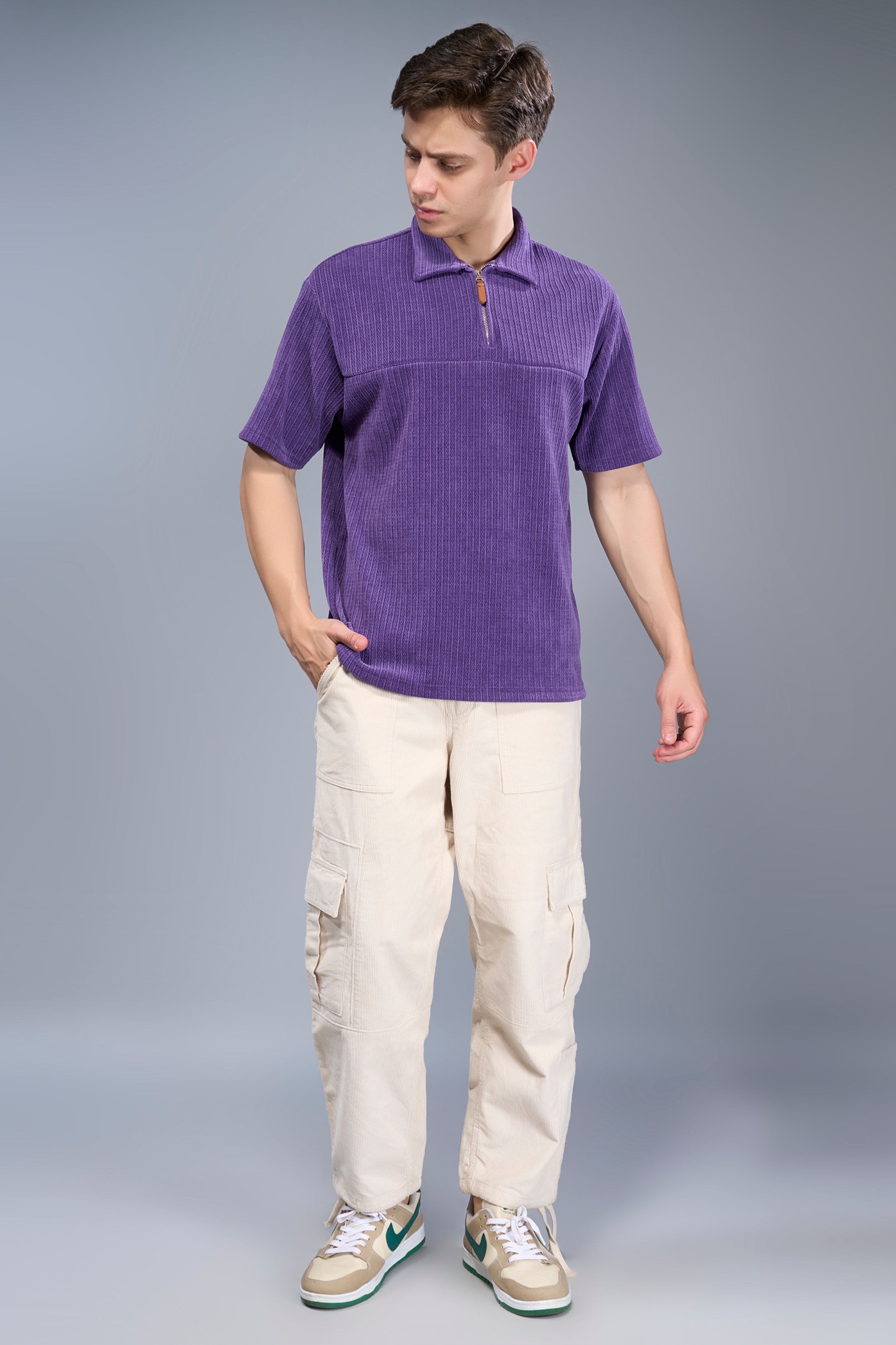 Mauve - Old Money Zip Polo