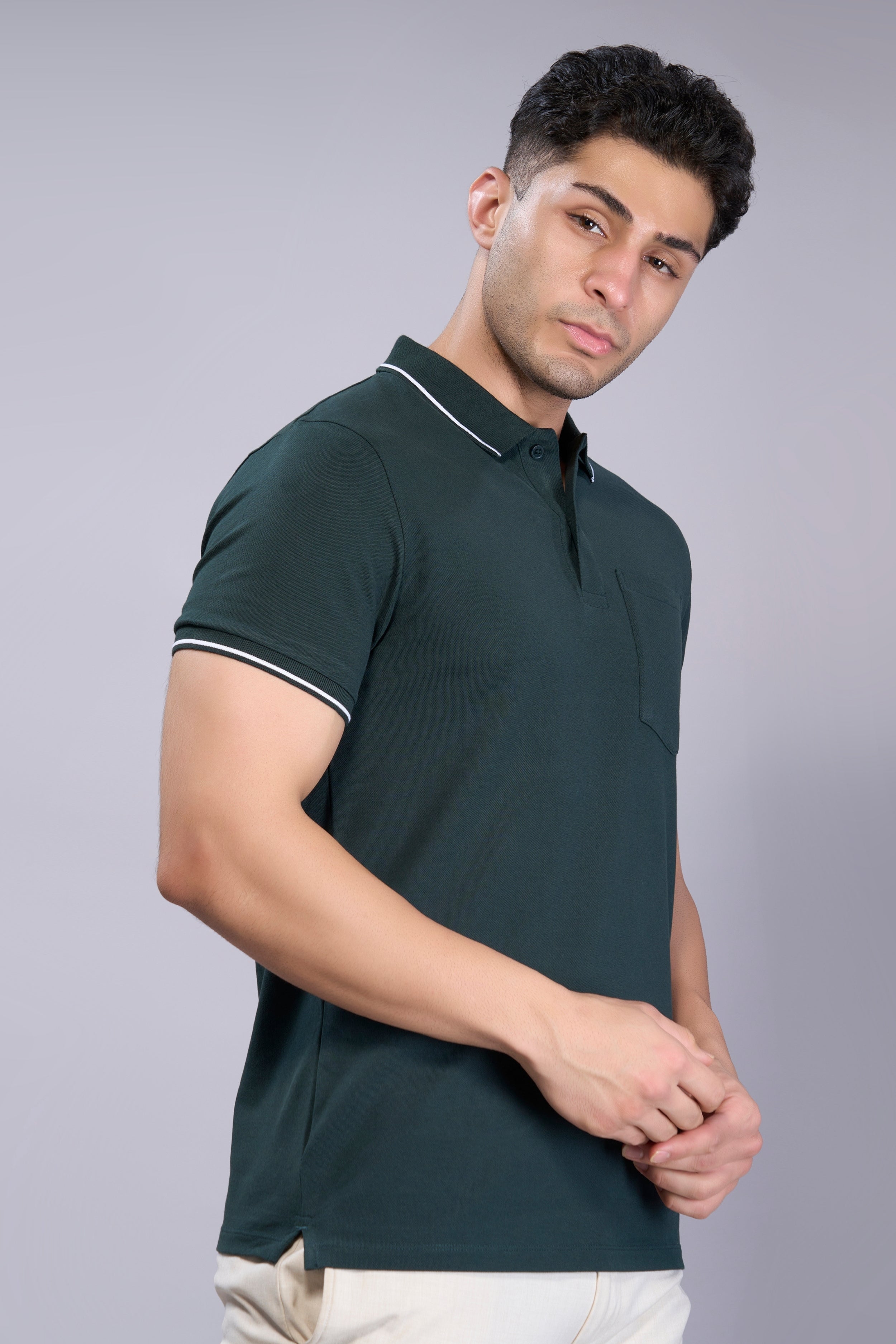 June Green - Identity Pocket Polo