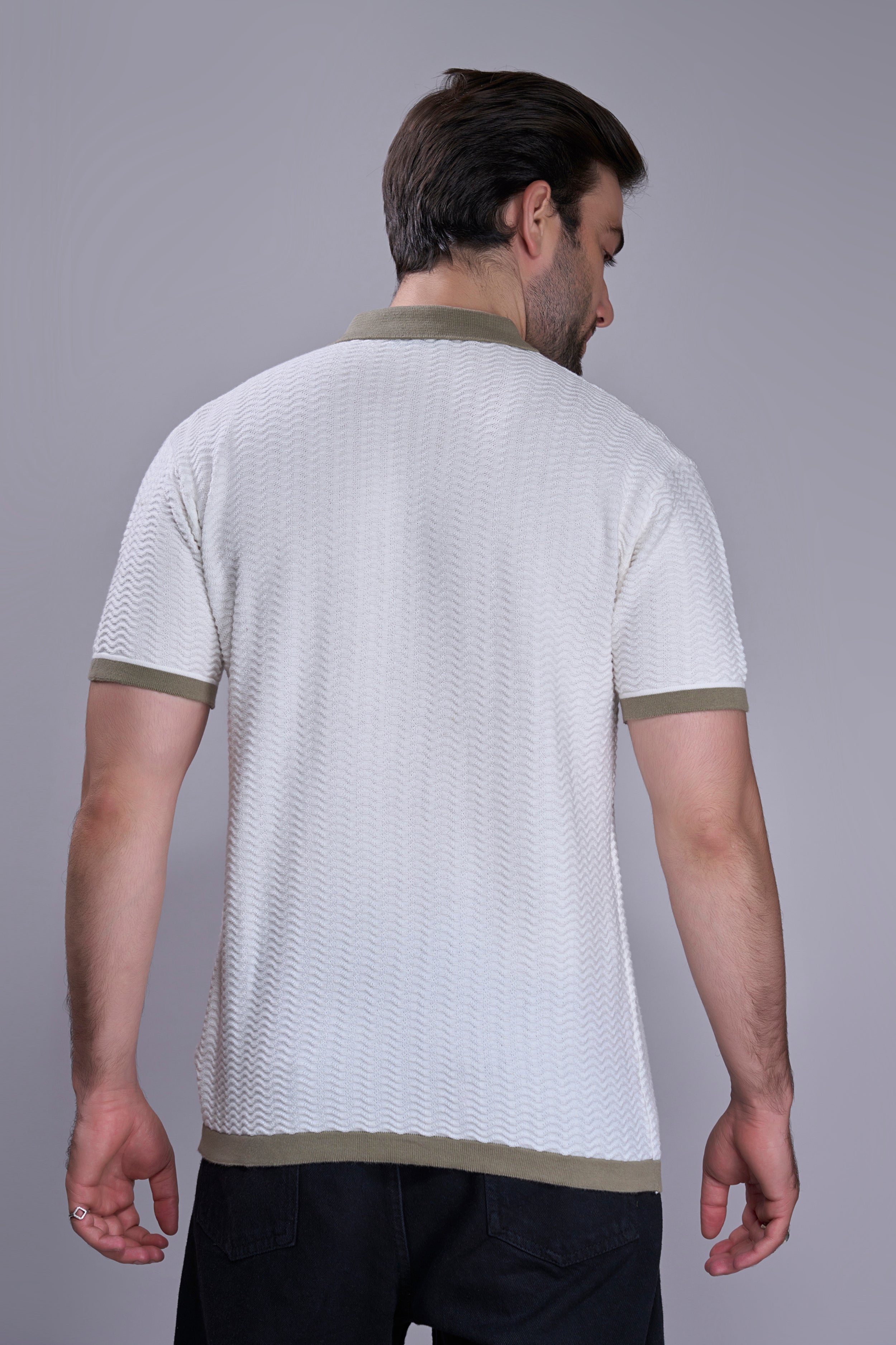 White - Luxe Knitted Polo