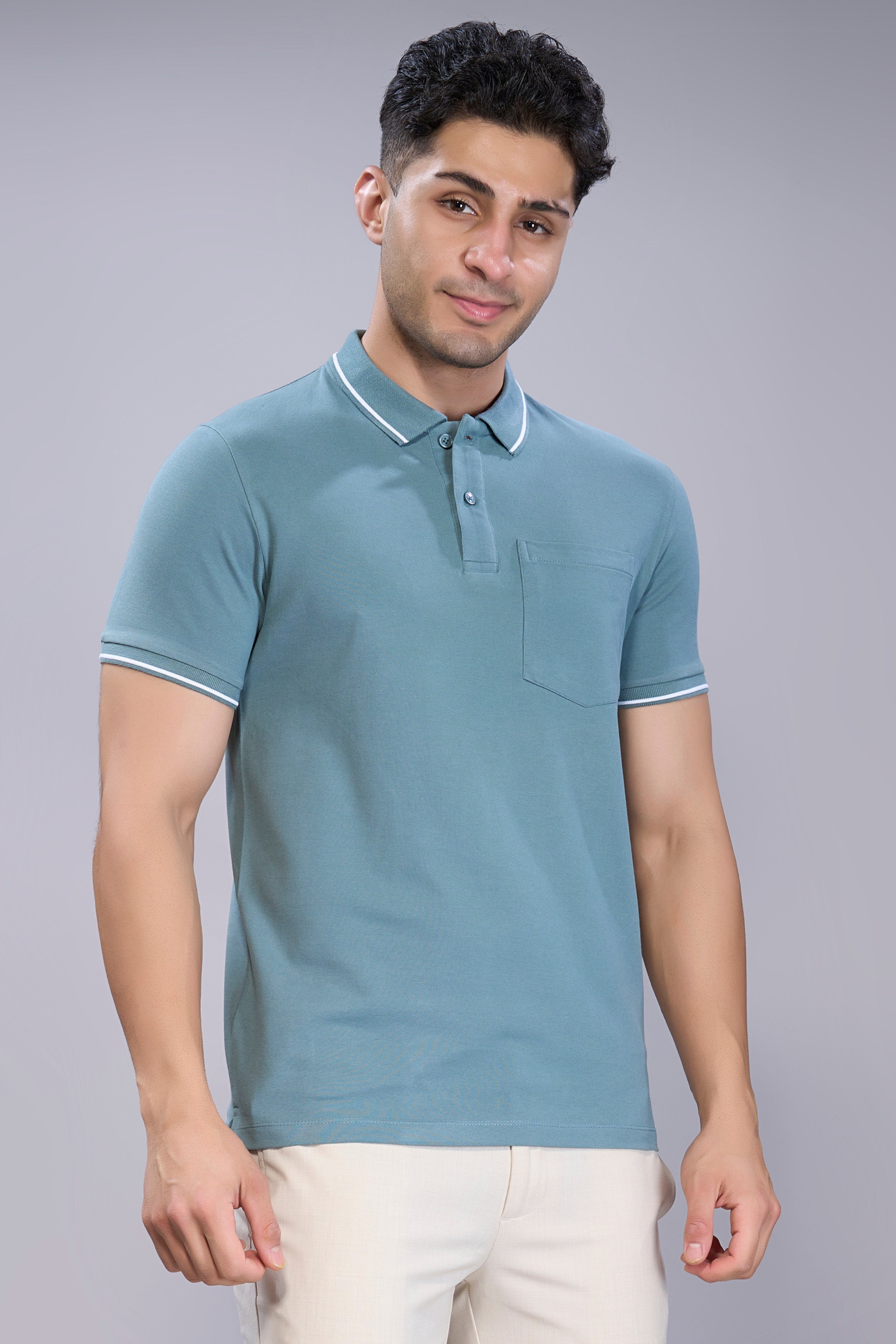 Air Blue - Identity Pocket Polo