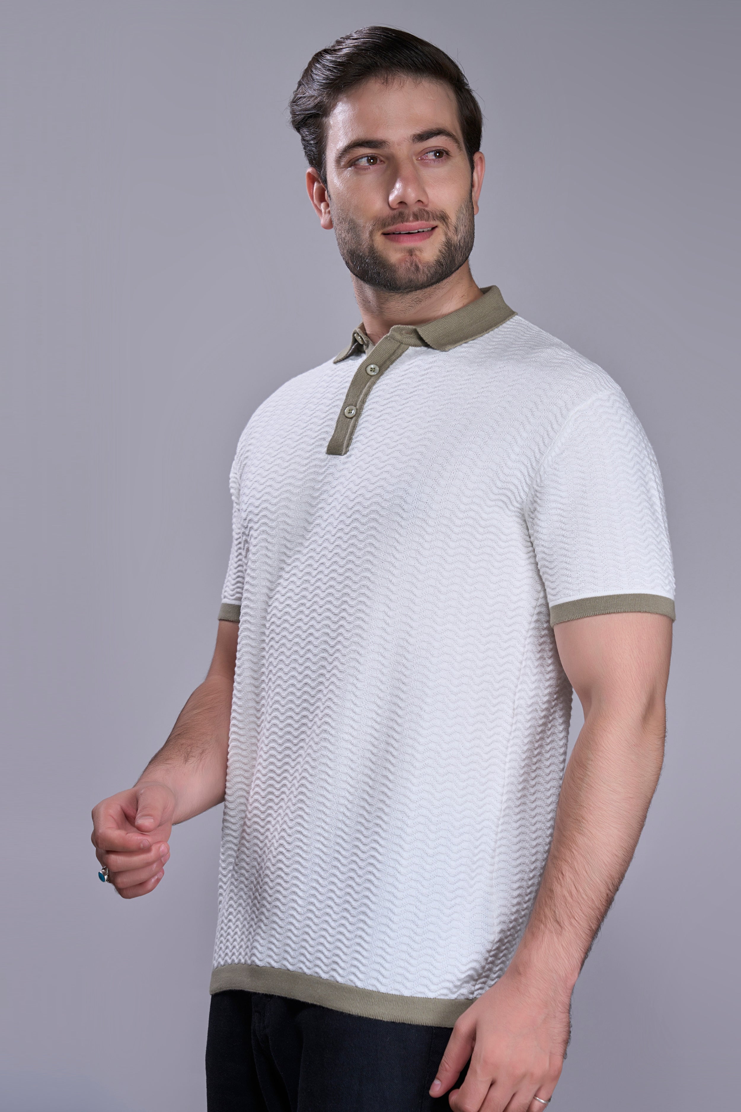 White - Luxe Knitted Polo