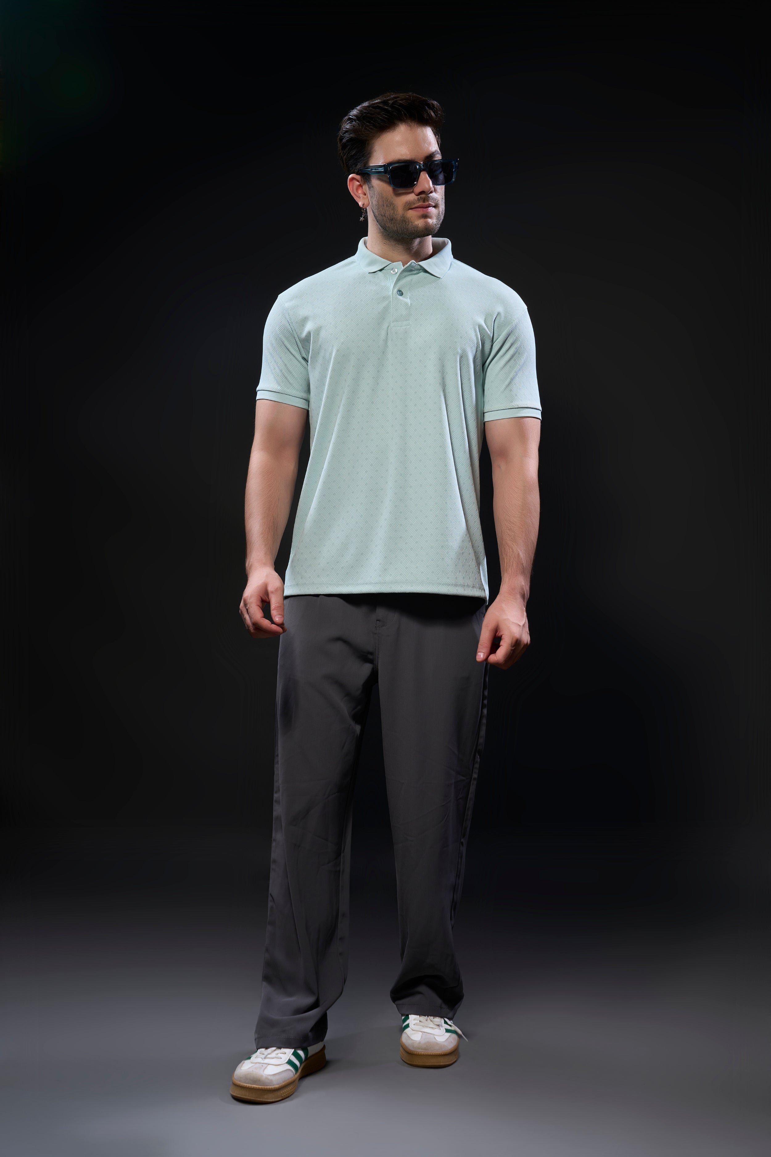 Coral Blue - Structure Knit Smart Tech Polo