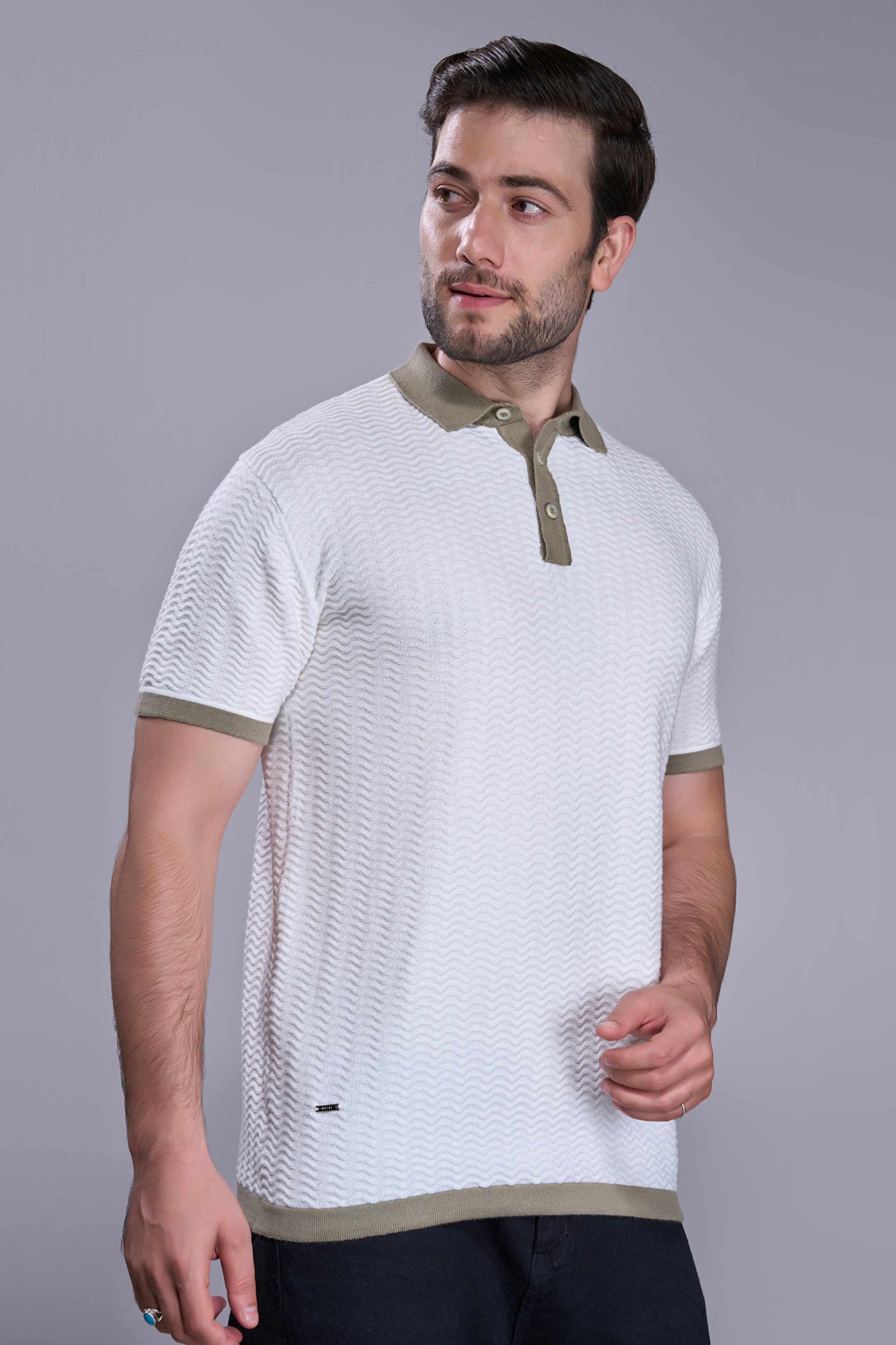 White - Luxe Knitted Polo