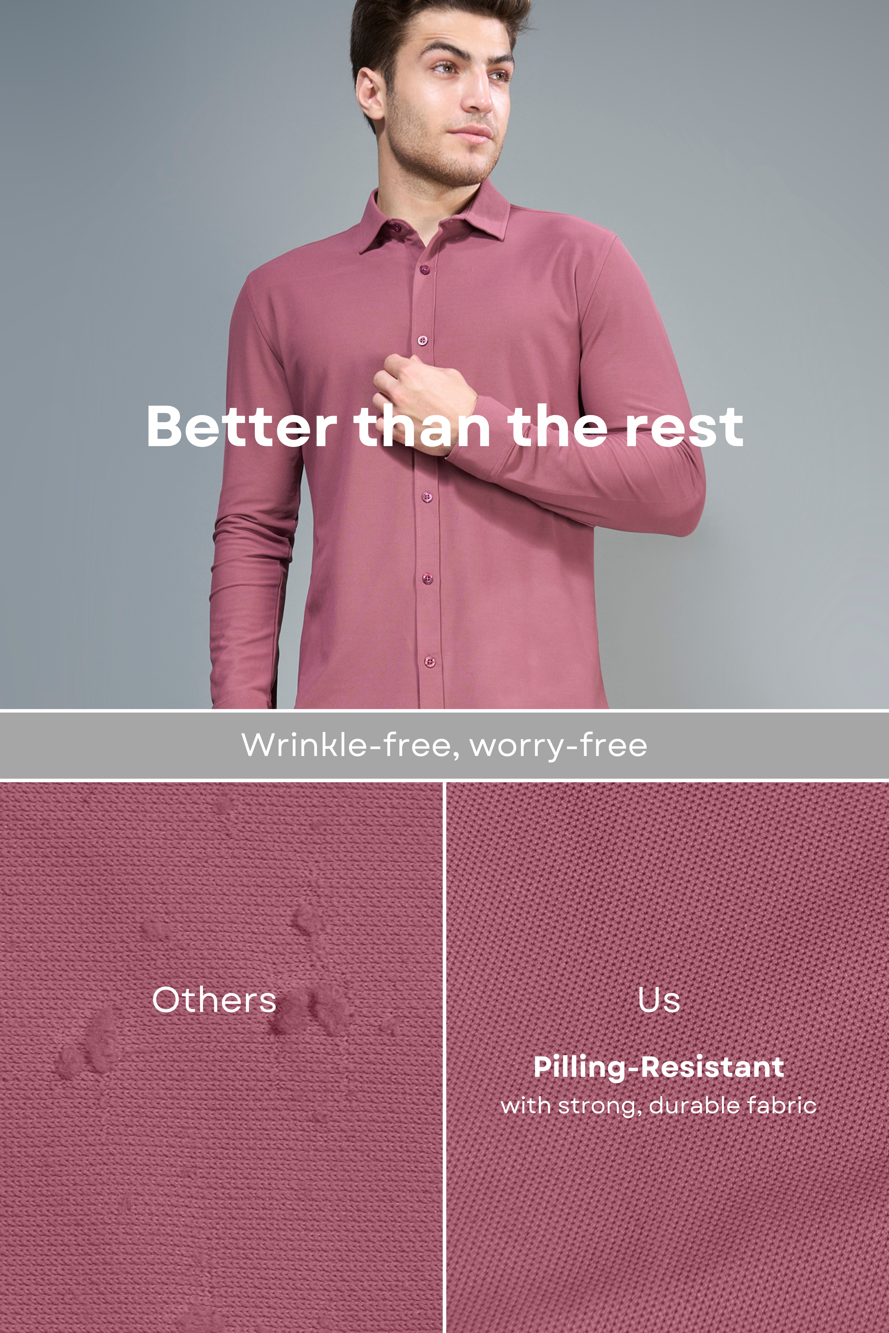 Maroon Smart Tech Full Sleeve Shirt